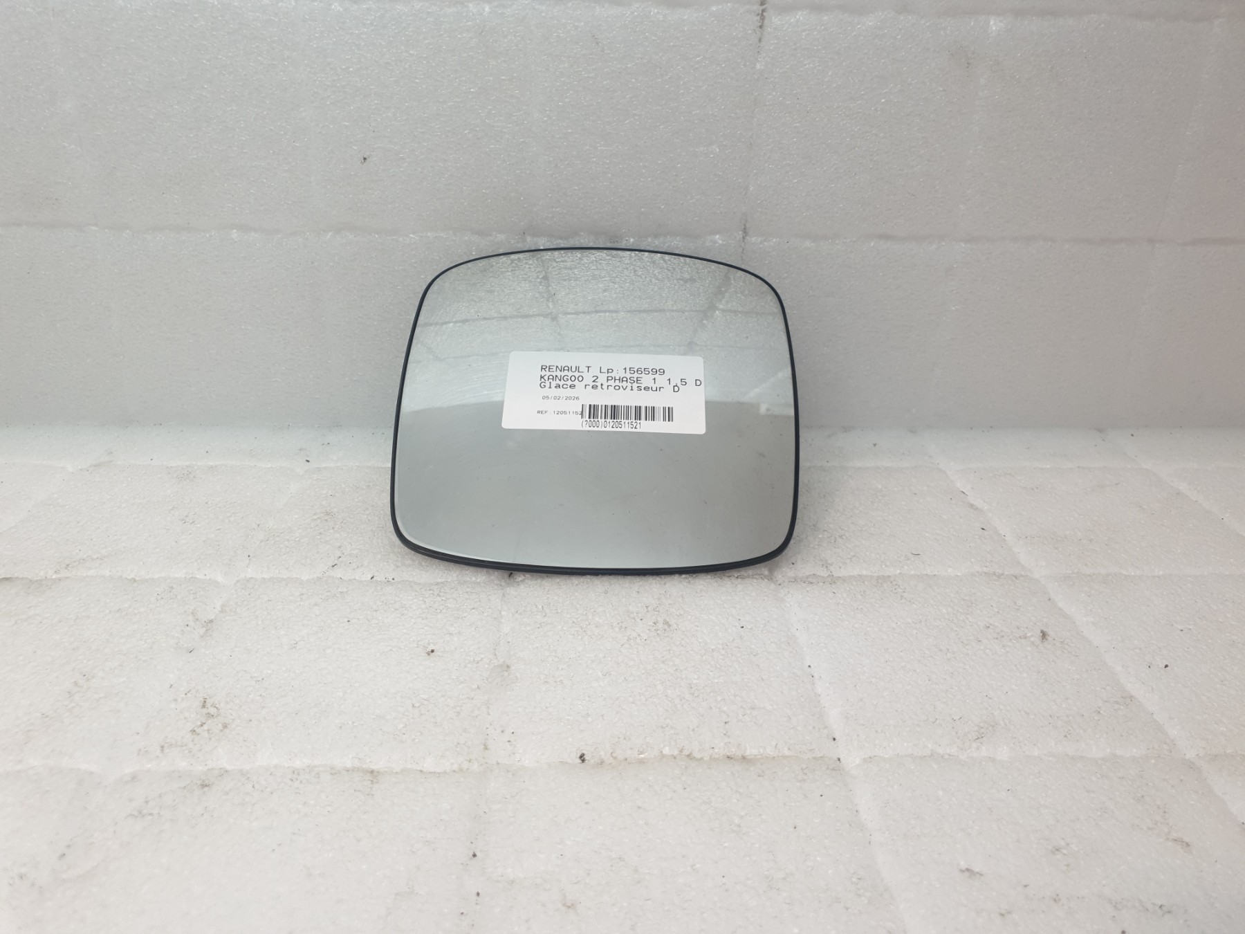 Glace retroviseur droit renault kangoo 2 phase 1