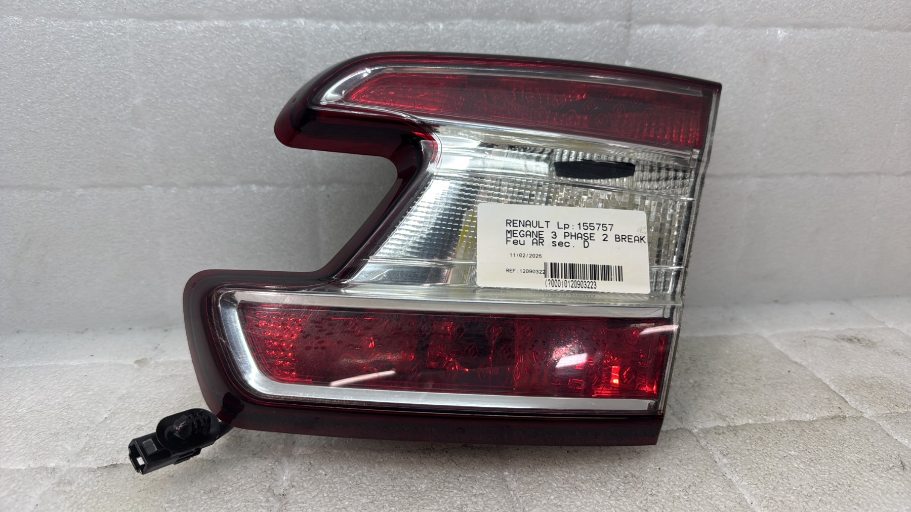 Feu arriere secondaire droit (feux) renault megane 3 phase 2 break