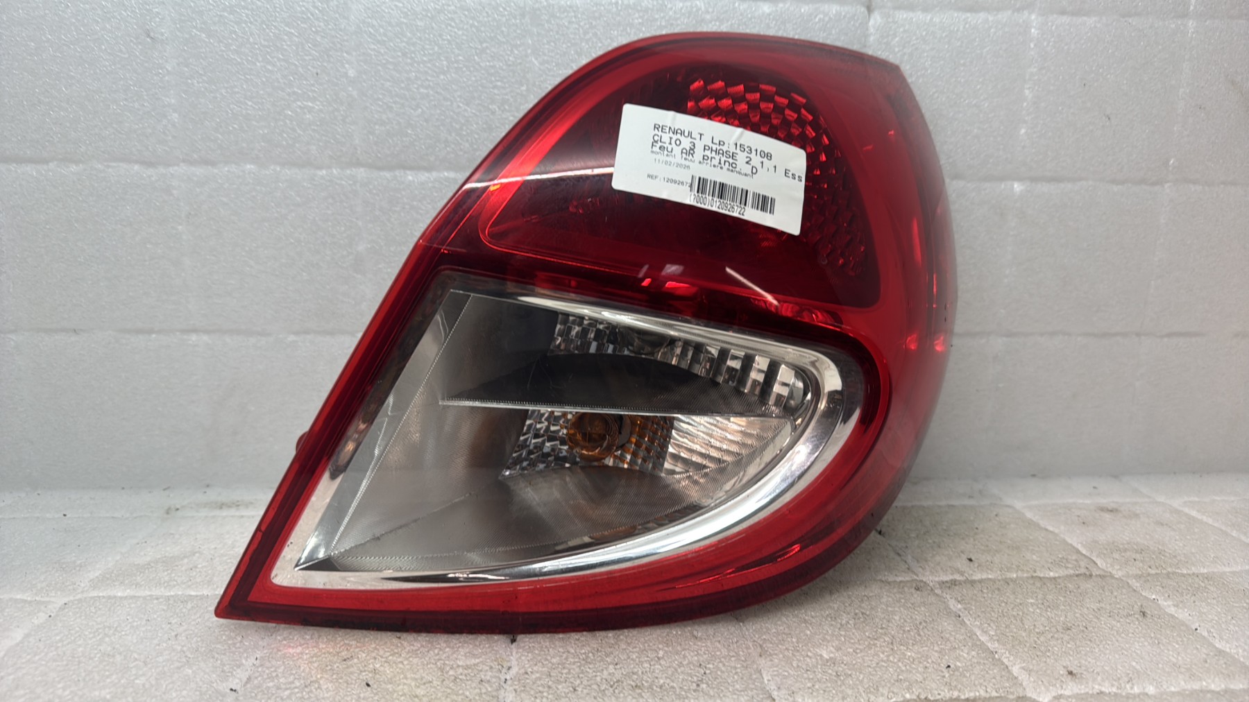 Feu arriere principal droit (feux) renault clio 3 phase 2