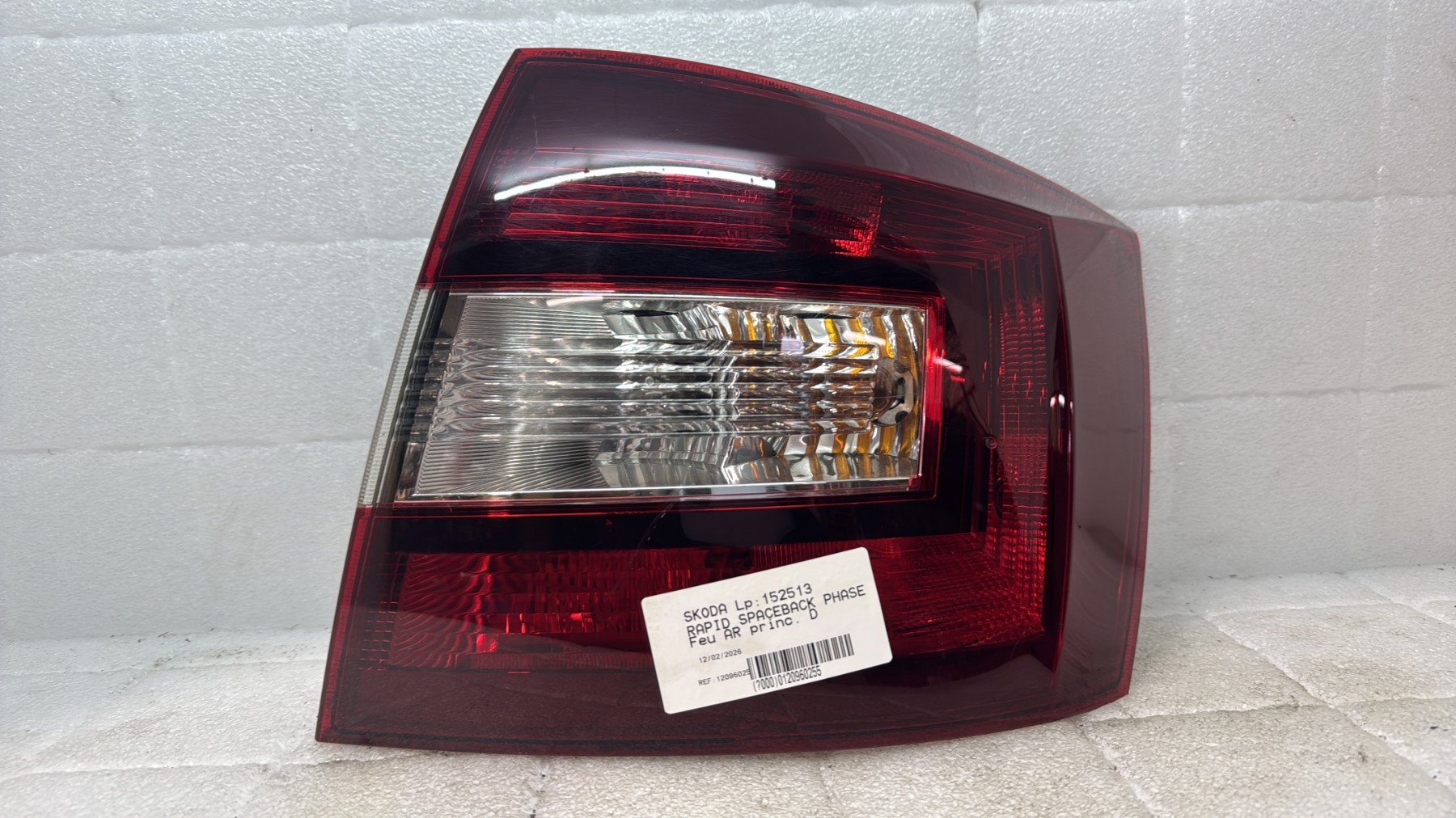 Feu arriere principal droit (feux) skoda rapid spaceback phase 2