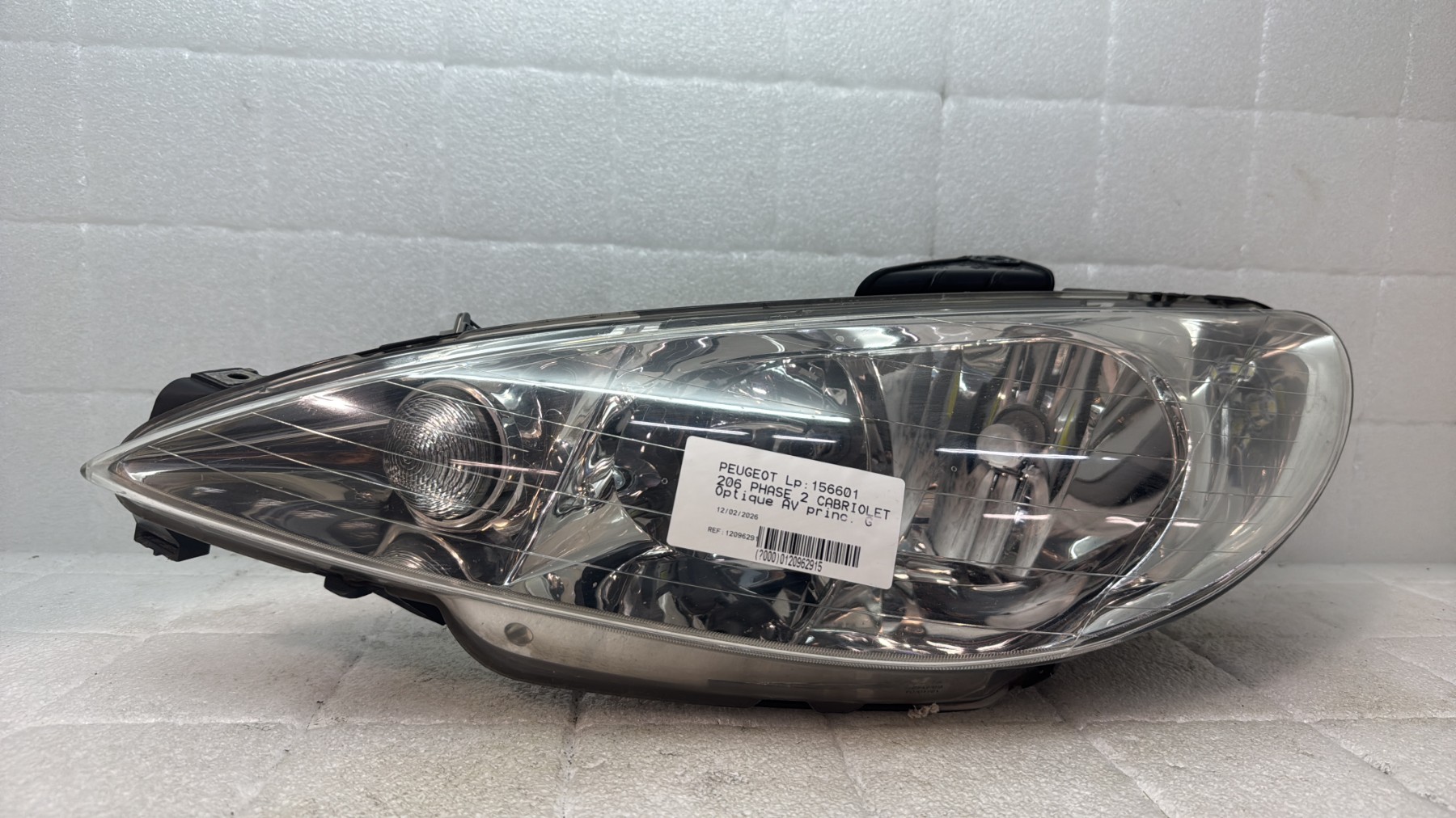 Optique avant principal gauche (feux)(phare) peugeot 206 phase 2 cabriolet