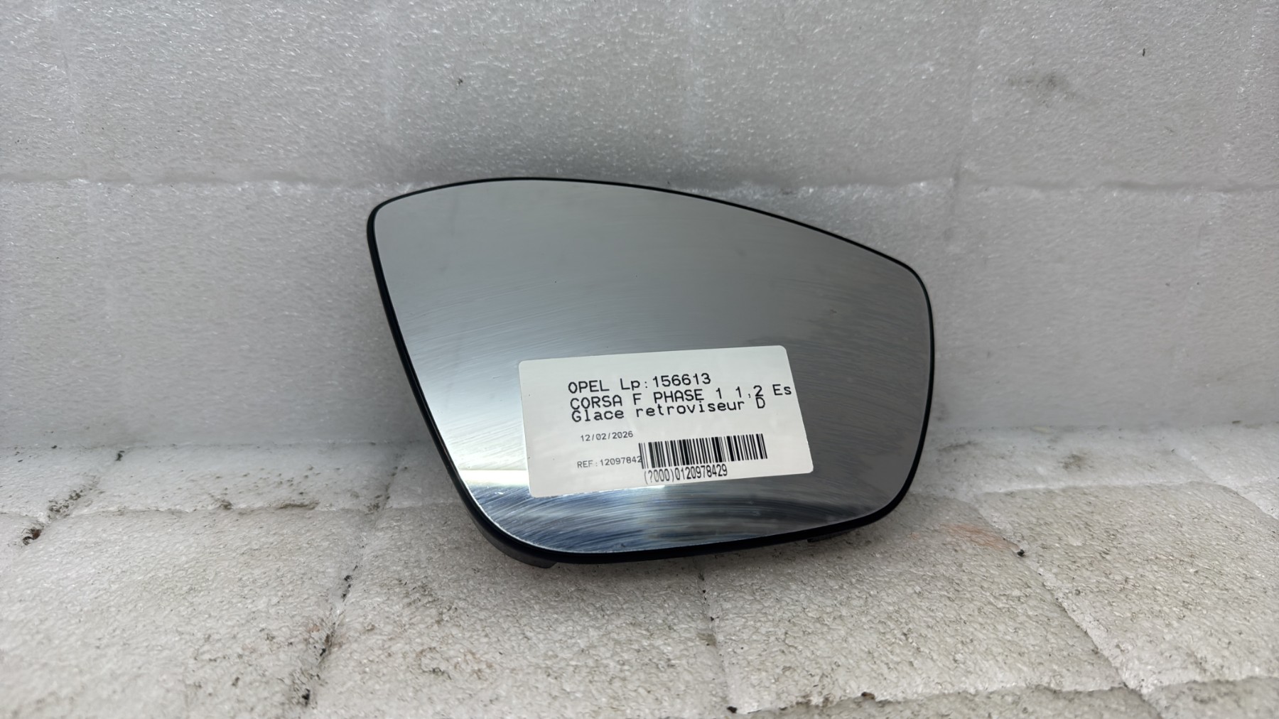 Glace retroviseur droit opel corsa f phase 1