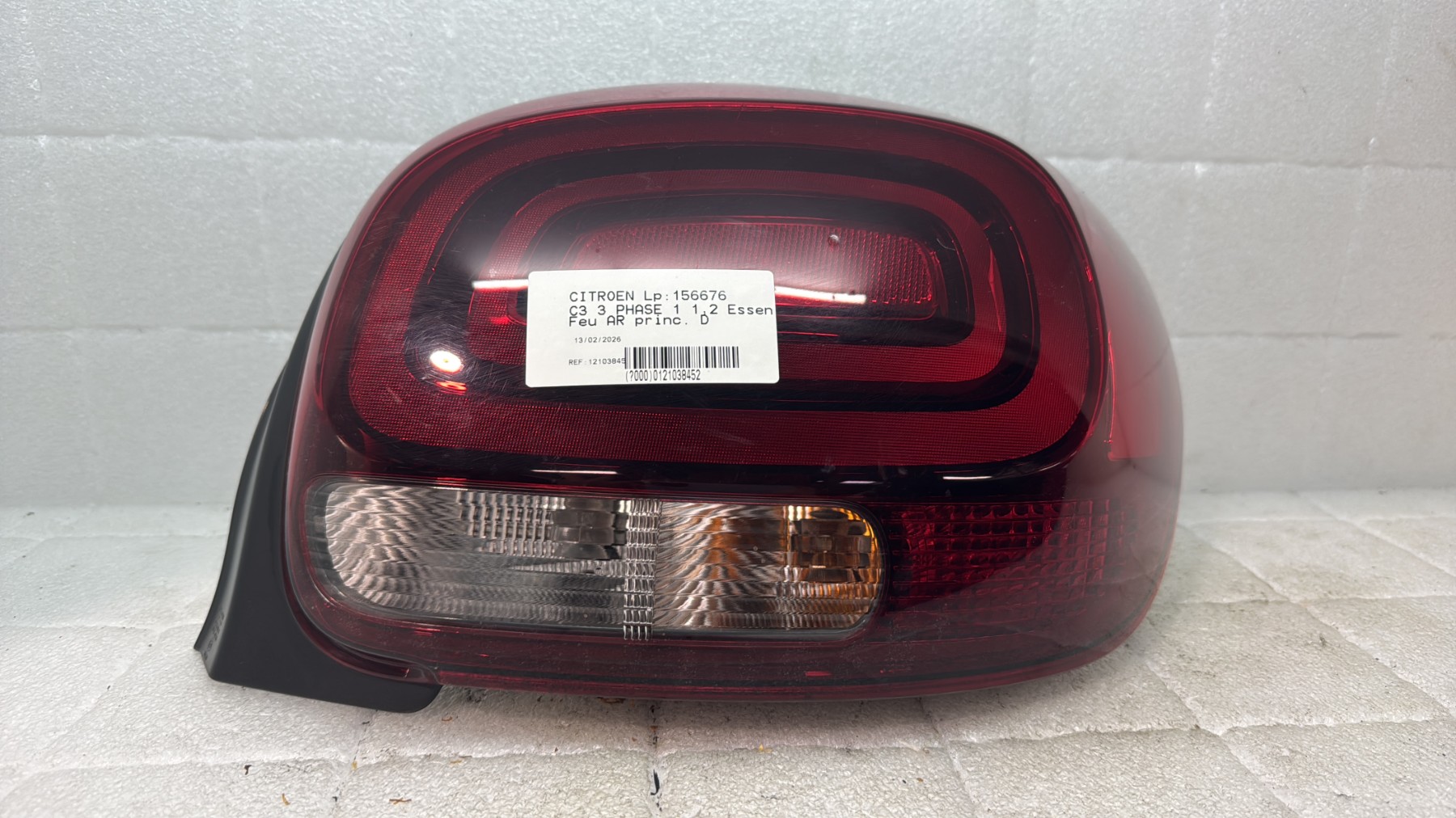 Feu arriere principal droit (feux) citroen c3 3 phase 1