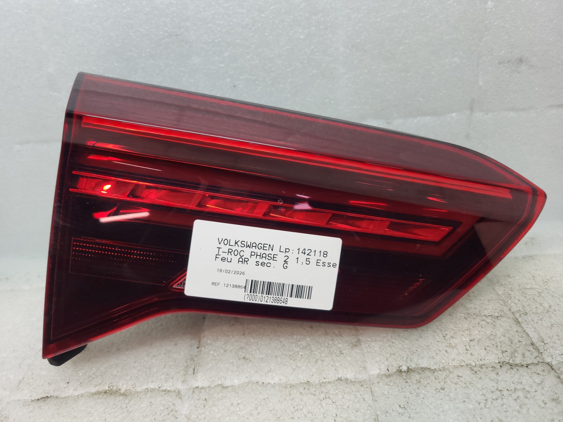Feu arriere secondaire gauche (feux) volkswagen t-roc phase 2