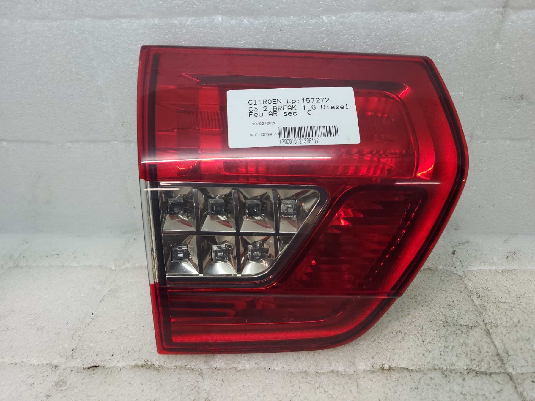 Feu arriere secondaire gauche (feux) citroen c5 2 break