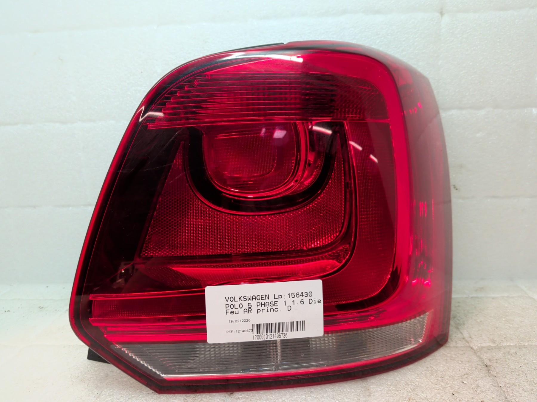 Feu arriere principal droit (feux) volkswagen polo 5 phase 1