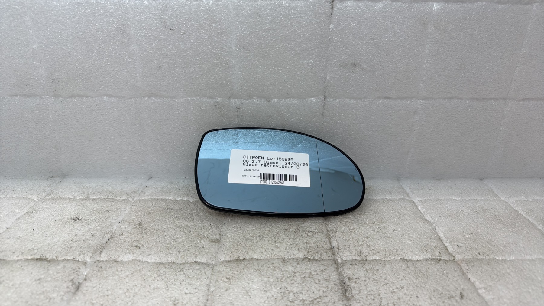 Glace retroviseur droit citroen c6