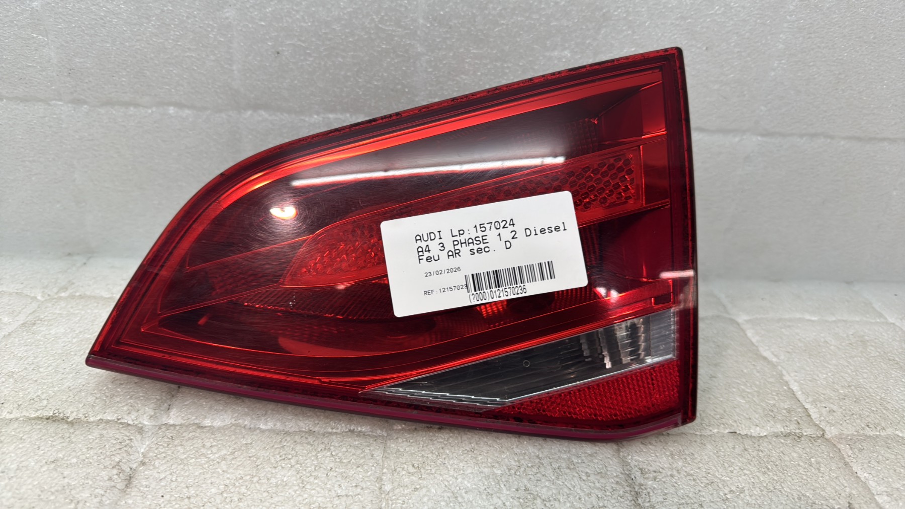 Feu arriere secondaire droit (feux) audi a4 3 phase 1