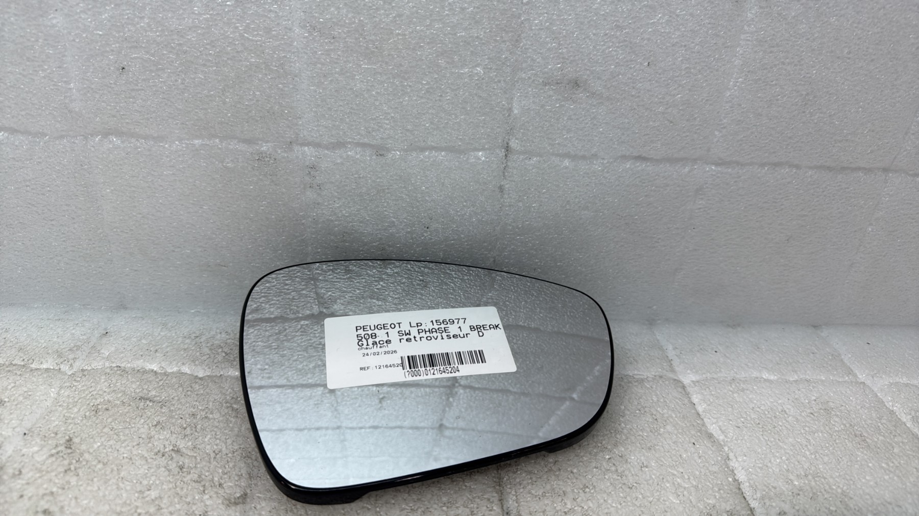 Glace retroviseur droit peugeot 508 1 sw phase 1 break
