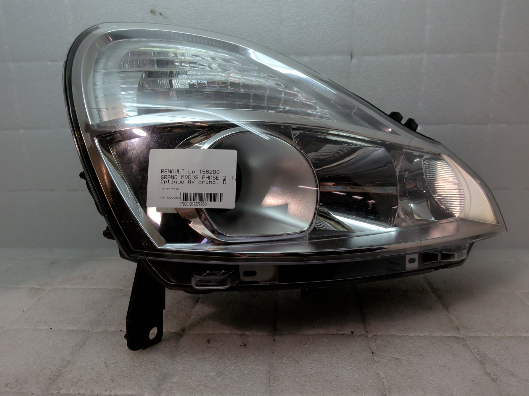 Optique avant principal droit (feux)(phare) renault grand modus phase 2