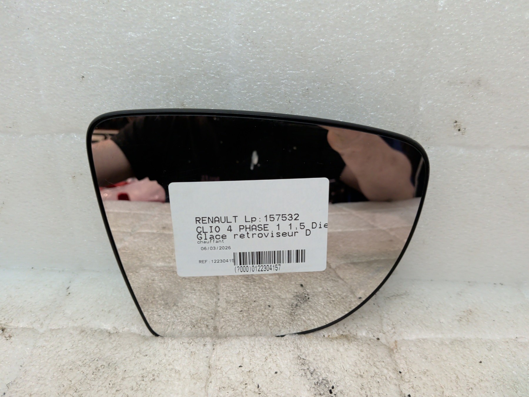 Glace retroviseur droit renault clio 4 phase 1