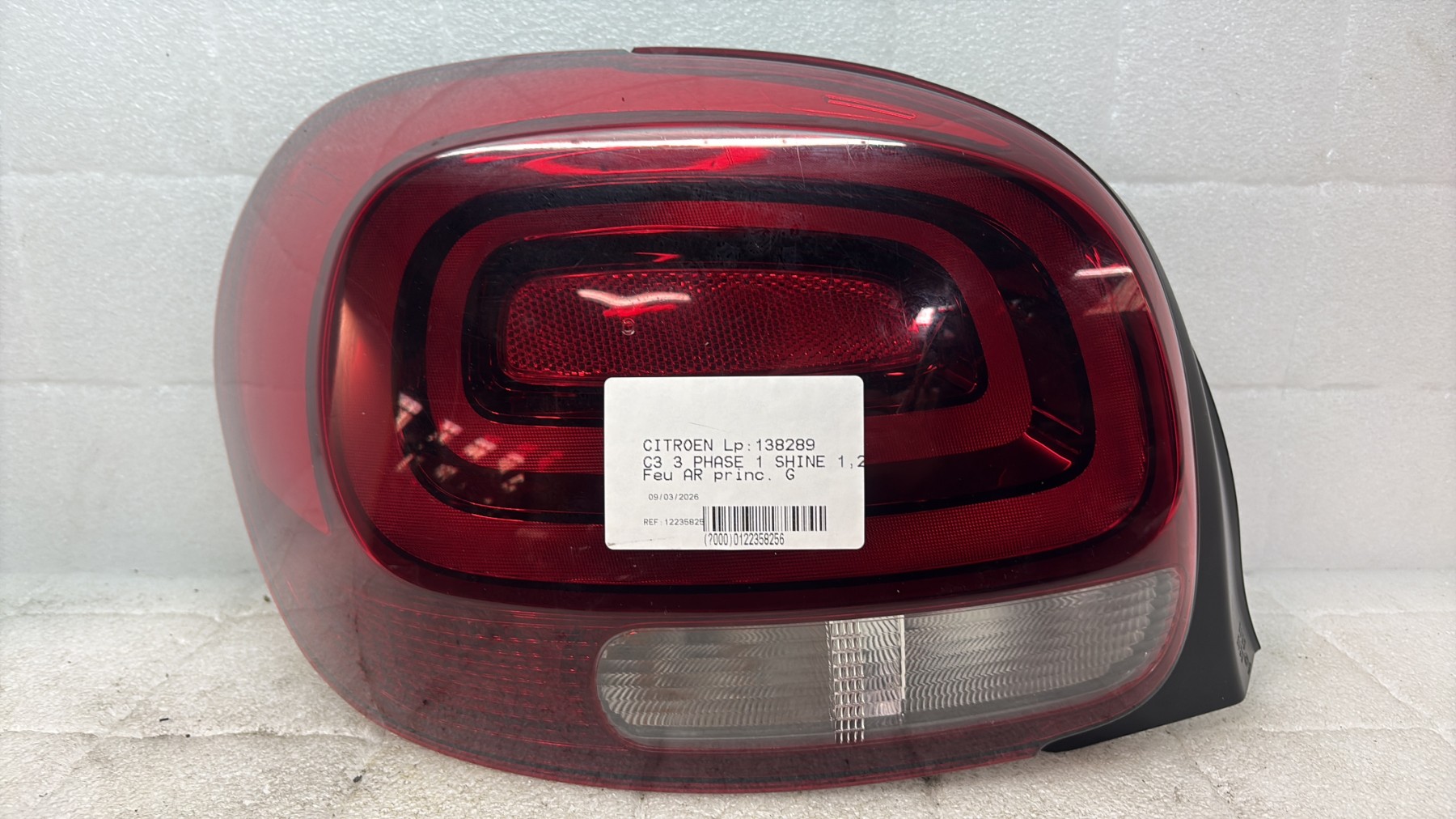 Feu arriere principal gauche (feux) citroen c3 3 phase 1