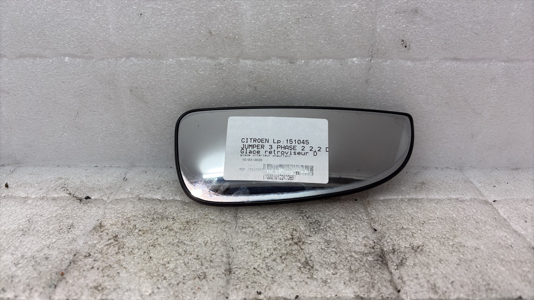 Glace retroviseur droit citroen jumper 3 phase 2