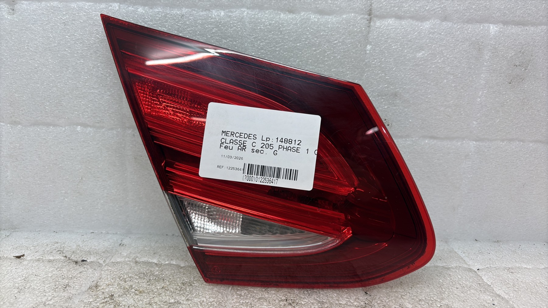Feu arriere secondaire gauche (feux) mercedes classe c 205 phase 1 coupe