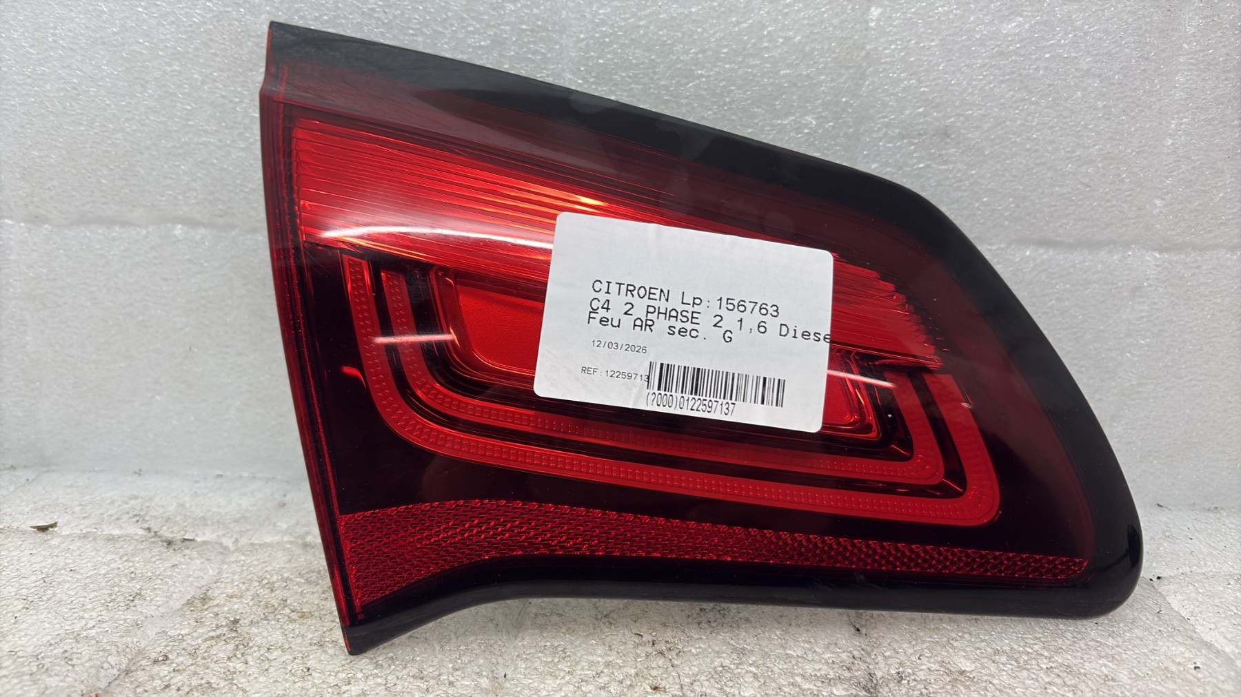 Feu arriere secondaire gauche (feux) citroen c4 2 phase 2