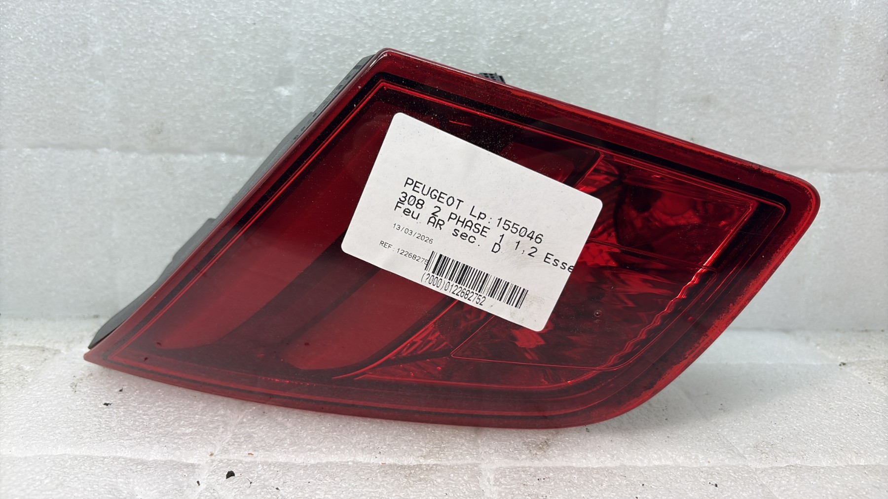 Feu arriere secondaire droit (feux) peugeot 308 2 phase 1