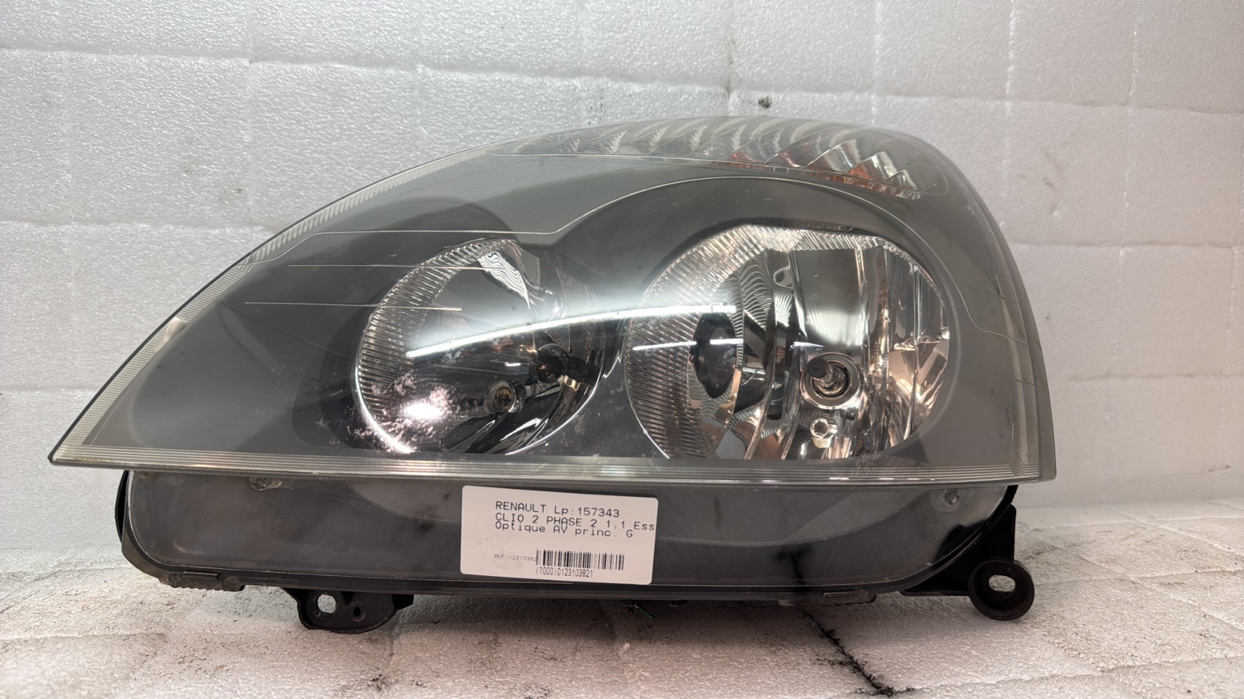 Optique avant principal gauche (feux)(phare) renault clio 2 phase 2