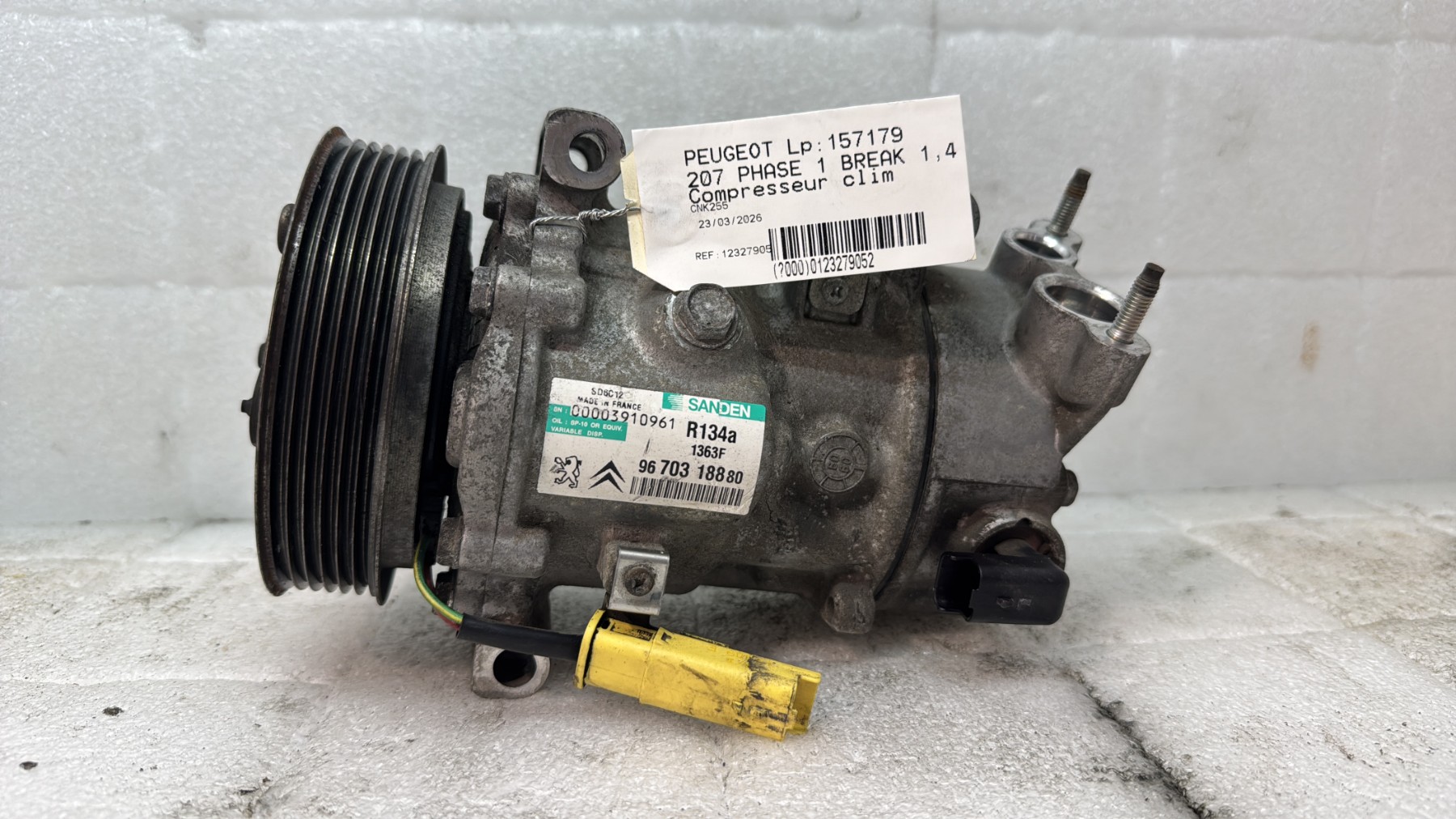 Compresseur clim peugeot 207 phase 1 break