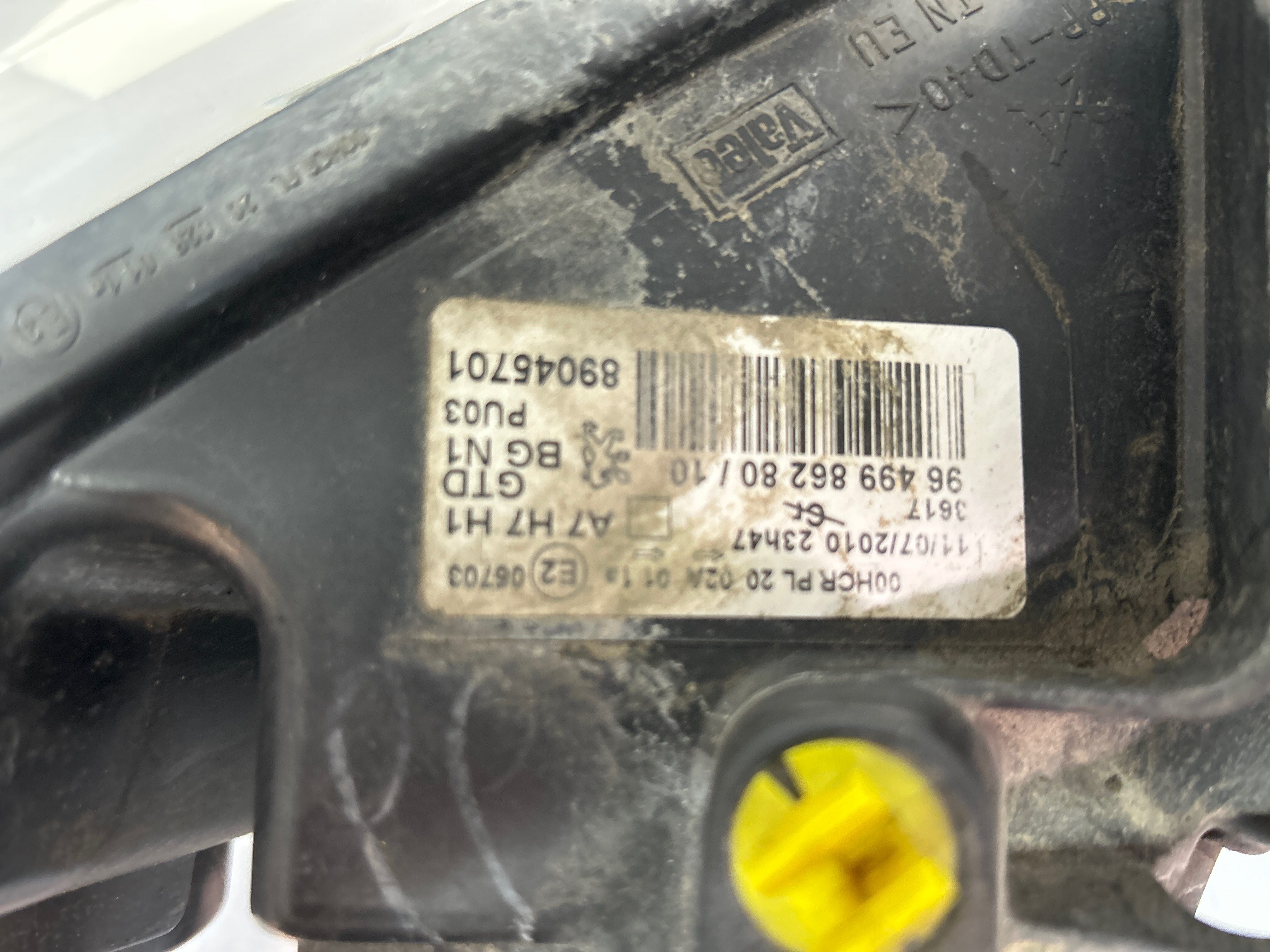 Optique avant principal gauche (feux)(phare) peugeot 207 phase 1