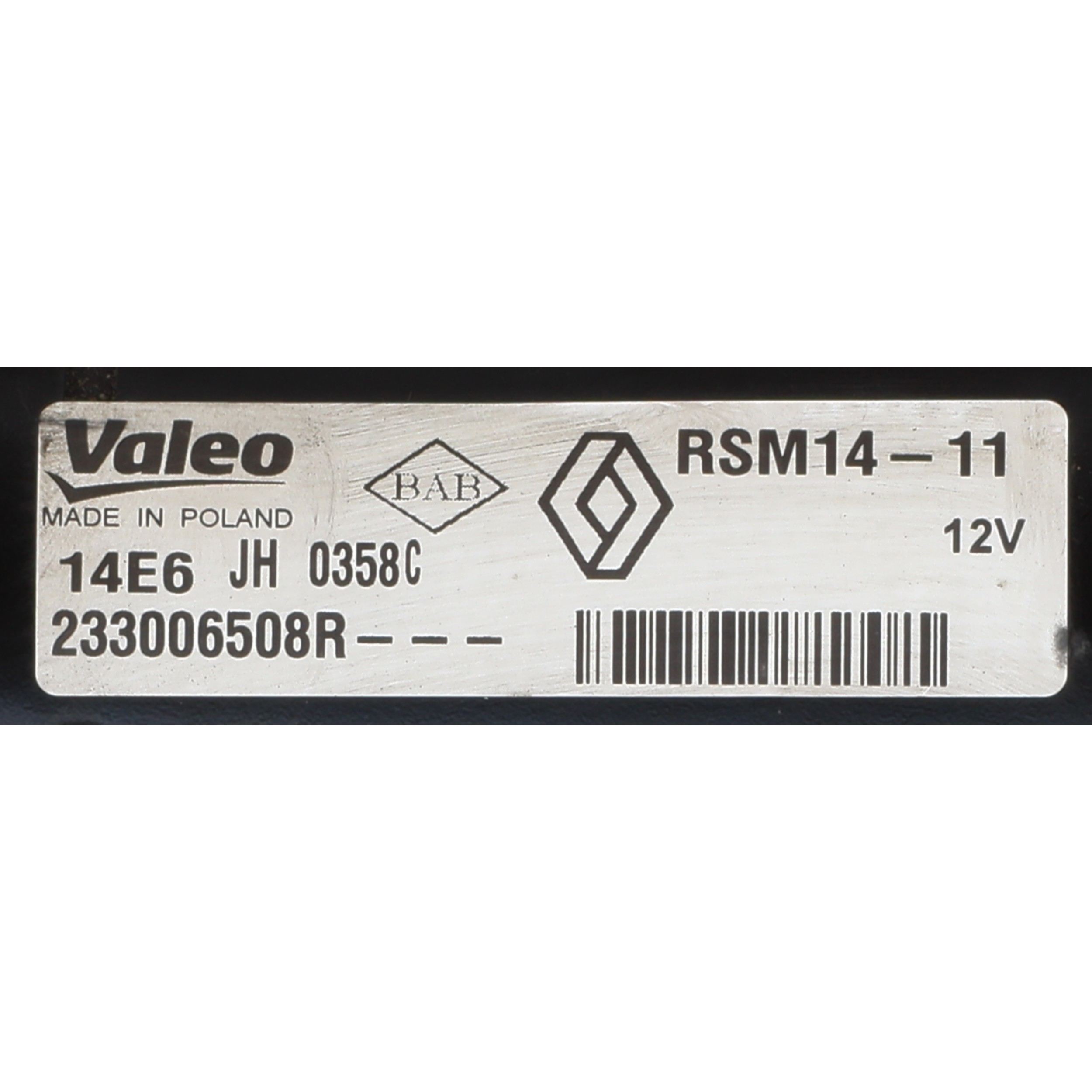 Demarreur pour RENAULT CAPTUR 1 PHASE 1 Demarreur pour RENAULT CAPTUR 1 PHASE 1