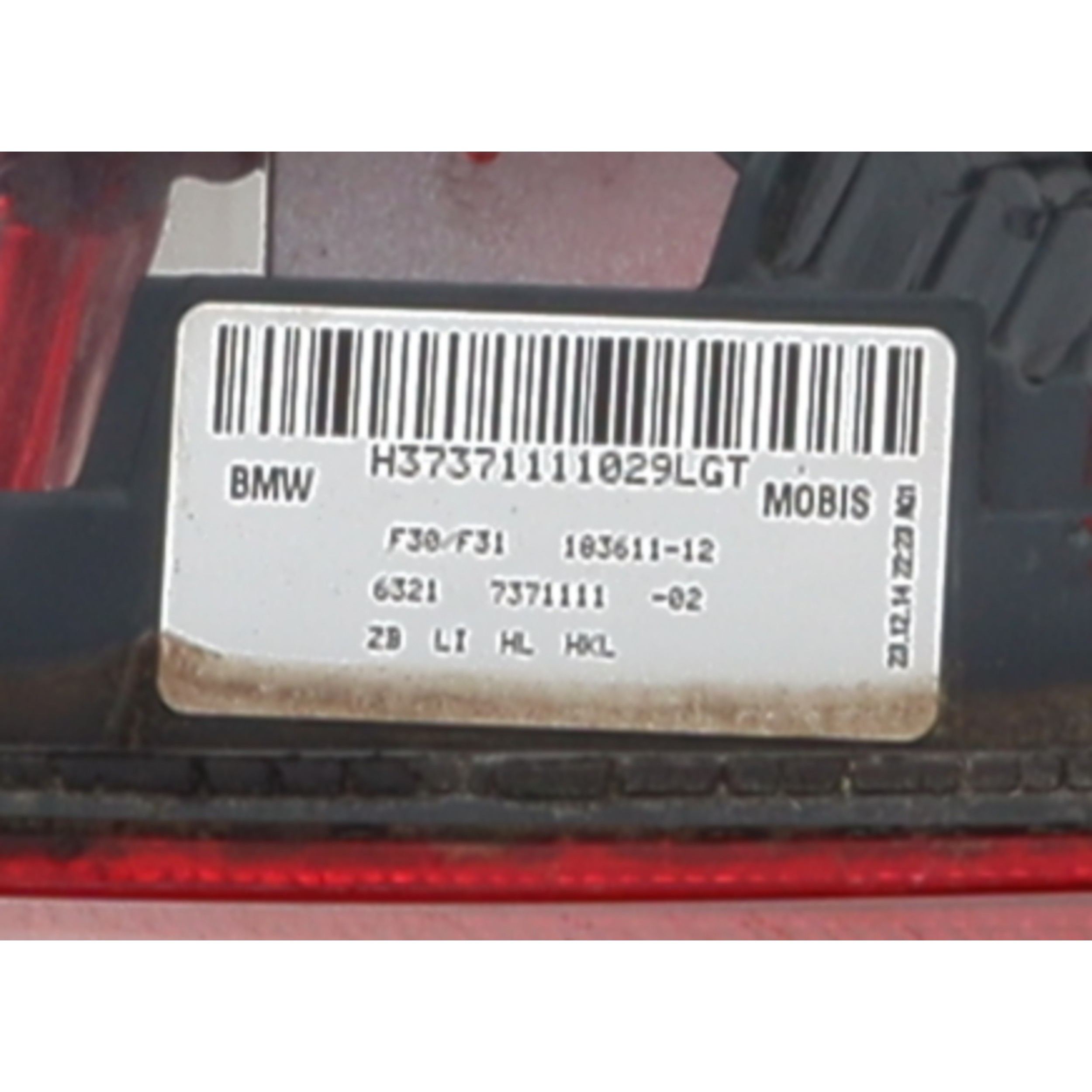 Feu arriere secondaire gauche (feux) pour BMW SERIE 3 F30 PHASE 1 Feu arriere secondaire gauche (feux) pour BMW SERIE 3 F30 PHASE 1