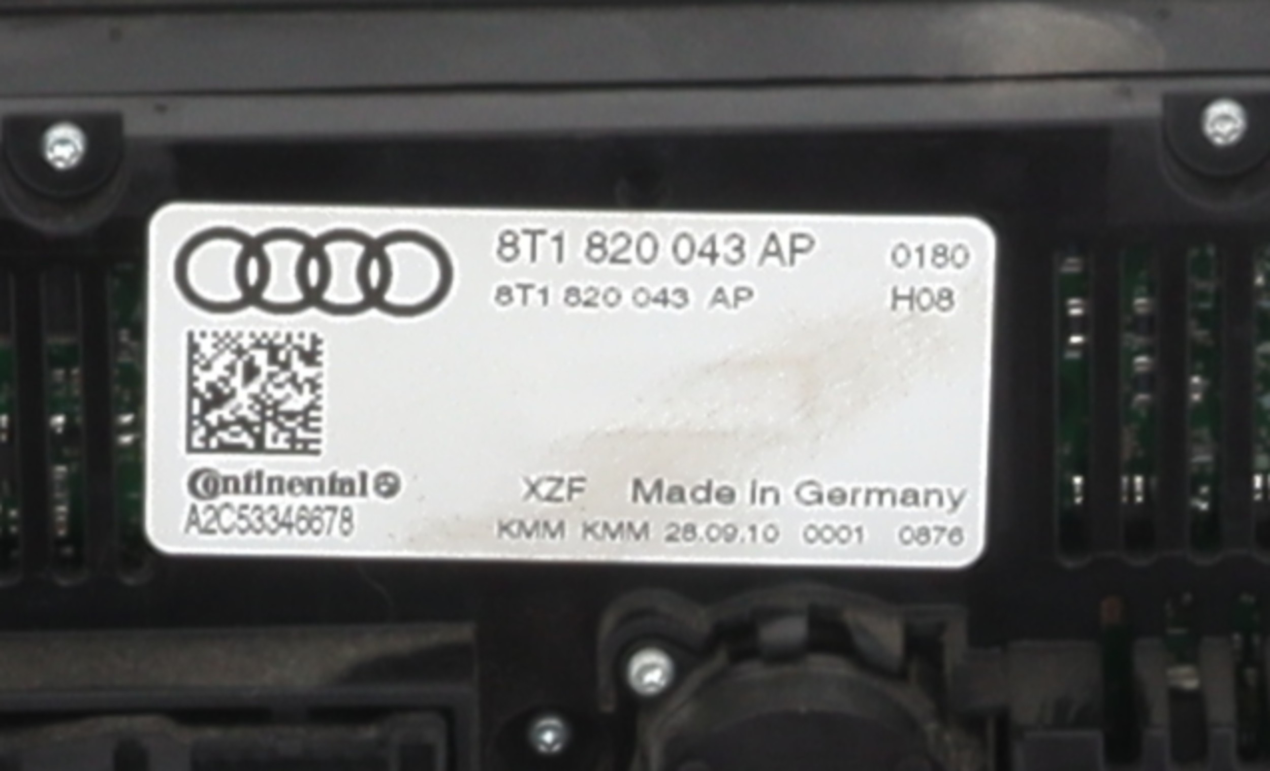 Commande chauffage pour AUDI A4 3 AVANT PHASE 1 BREAK Commande chauffage pour AUDI A4 3 AVANT PHASE 1 BREAK