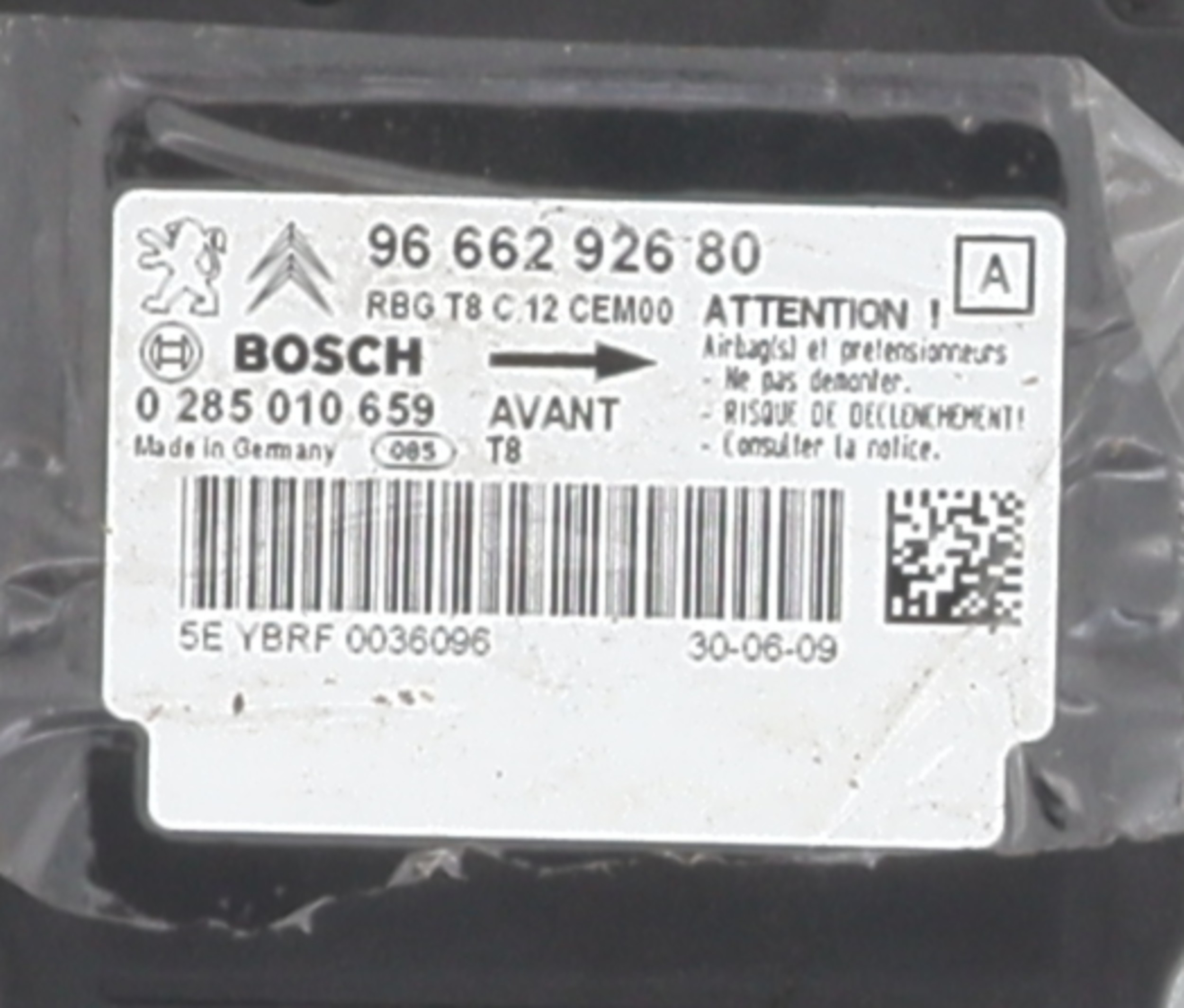 Boitier air bag pour PEUGEOT 3008 1 PHASE 1 Boitier air bag pour PEUGEOT 3008 1 PHASE 1