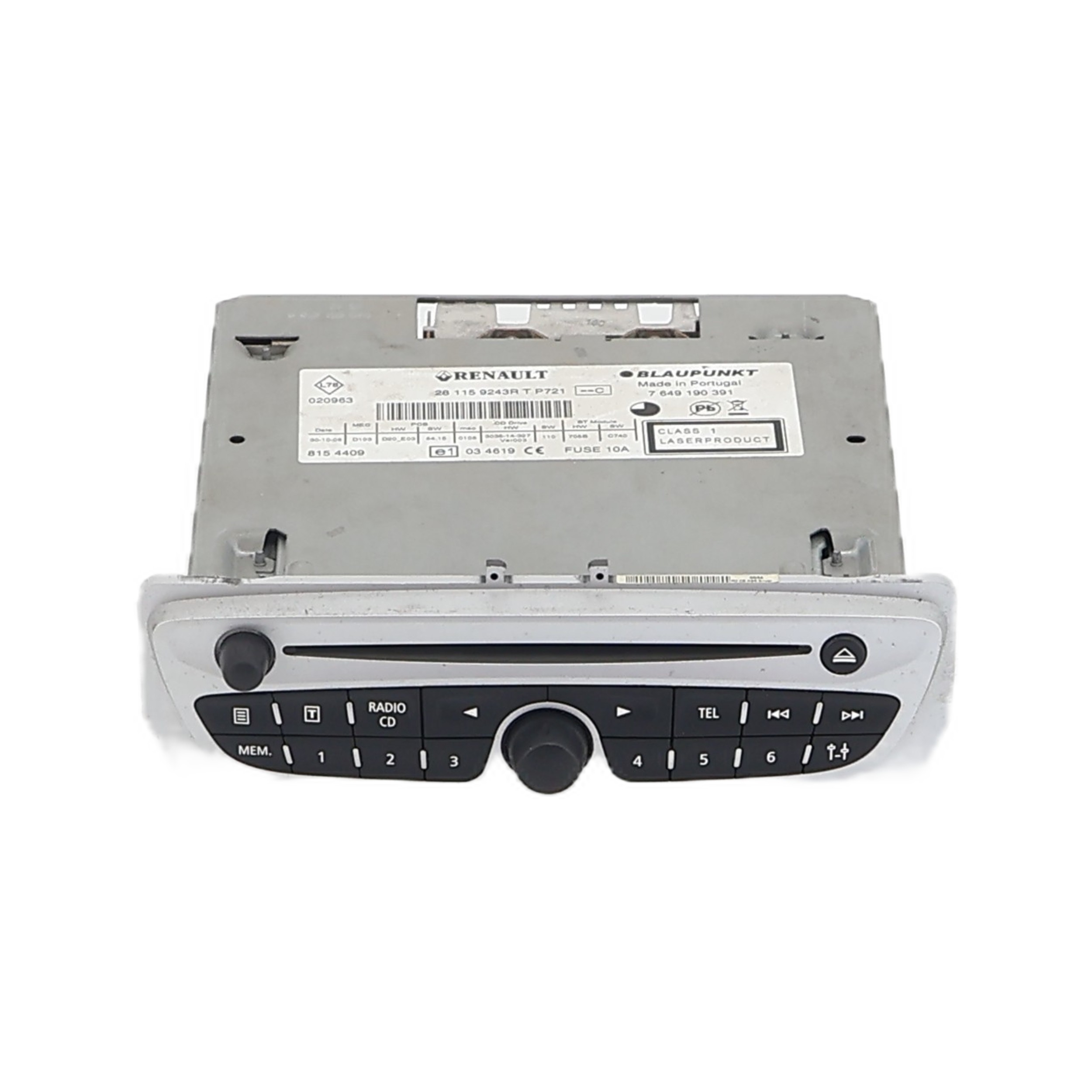 Autoradio d'origine pour RENAULT SCENIC 3 PHASE 1 Autoradio d'origine pour RENAULT SCENIC 3 PHASE 1