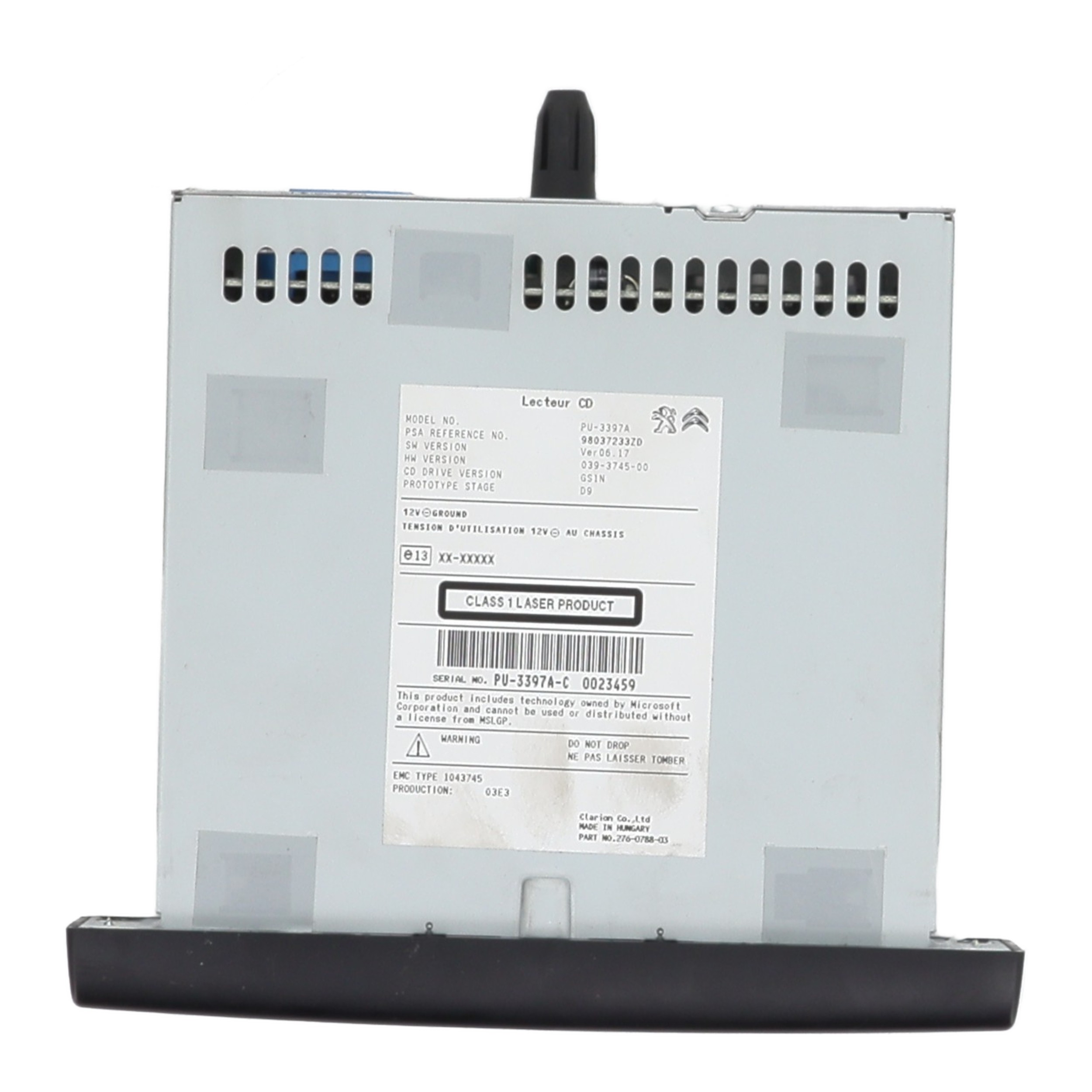 Chargeur CD pour PEUGEOT 208 1 PHASE 1 Chargeur CD pour PEUGEOT 208 1 PHASE 1