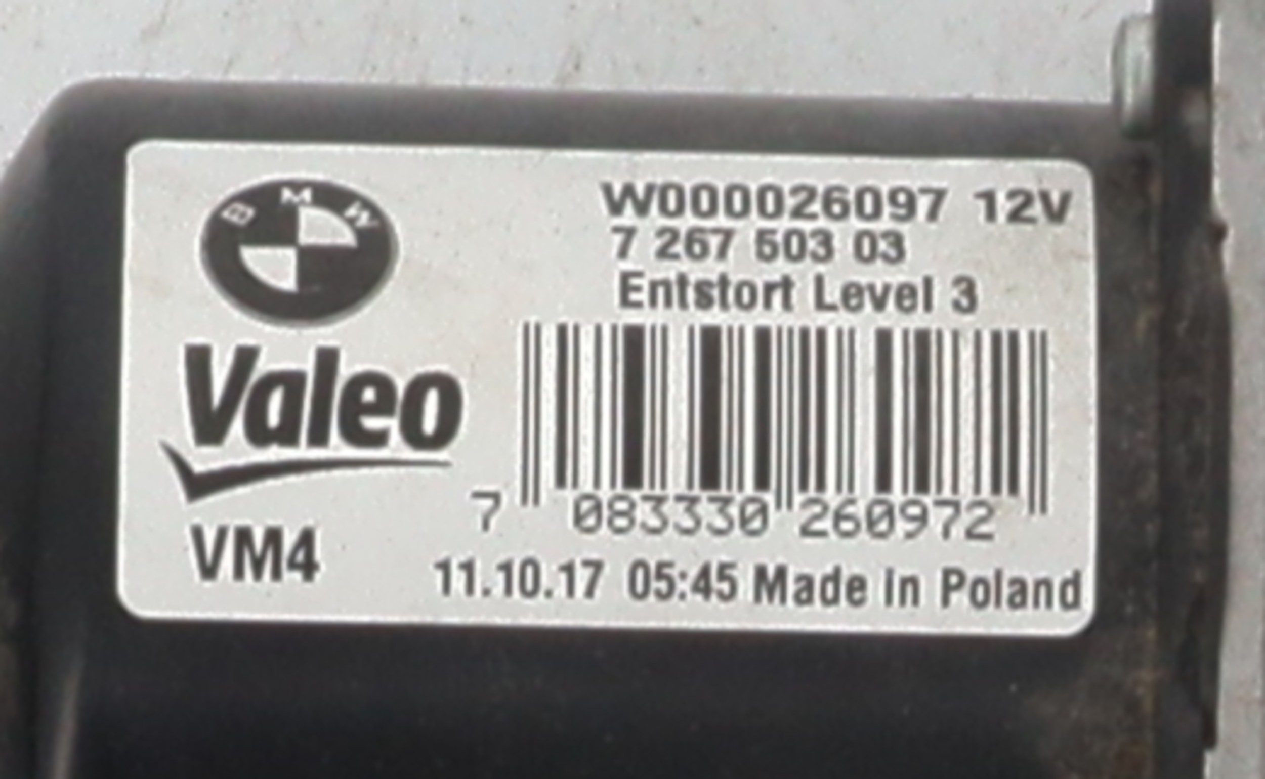Moteur essuie glace avant pour BMW SERIE 1 F20 PHASE 2 Moteur essuie glace avant pour BMW SERIE 1 F20 PHASE 2