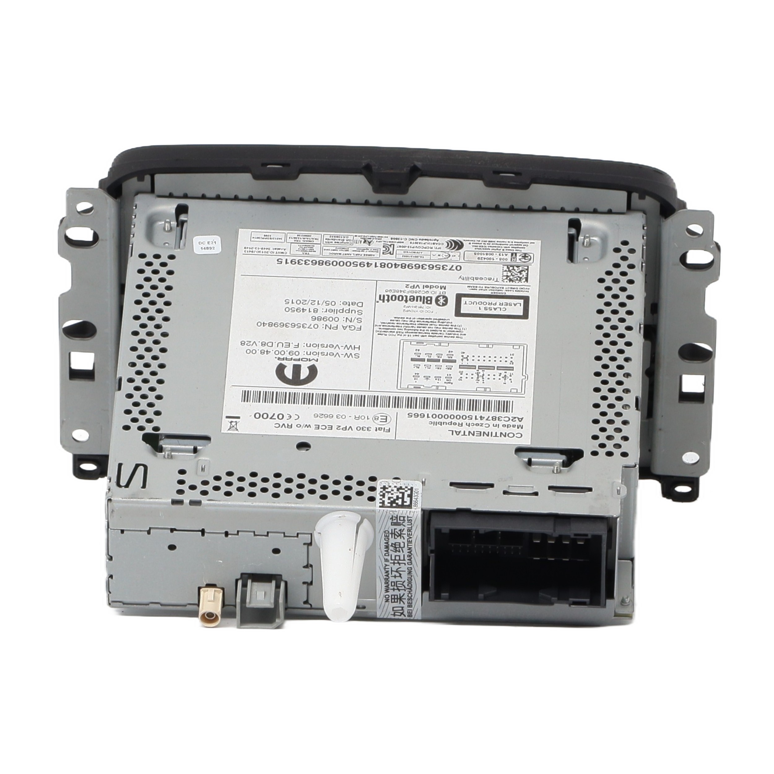Autoradio d'origine pour FIAT 500L PHASE 2 Autoradio d'origine pour FIAT 500L PHASE 2