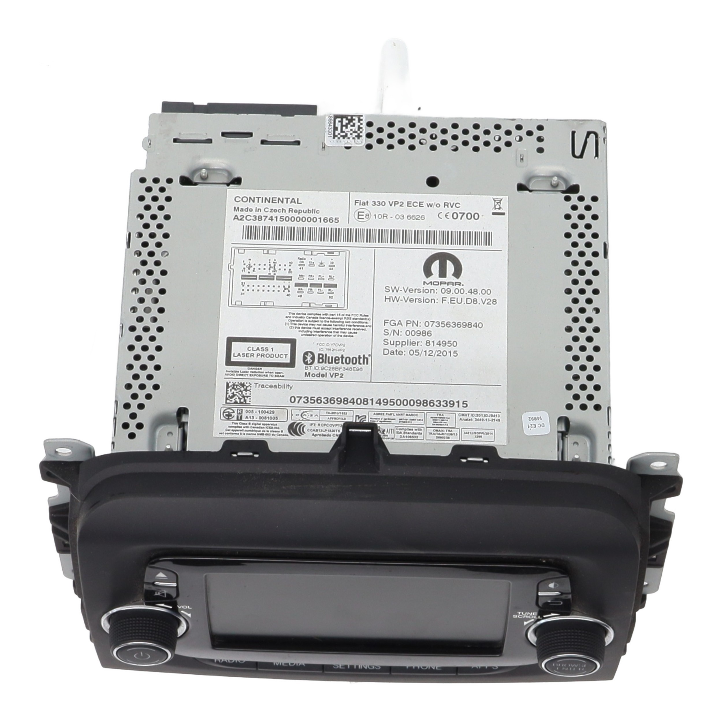 Autoradio d'origine pour FIAT 500L PHASE 2 Autoradio d'origine pour FIAT 500L PHASE 2