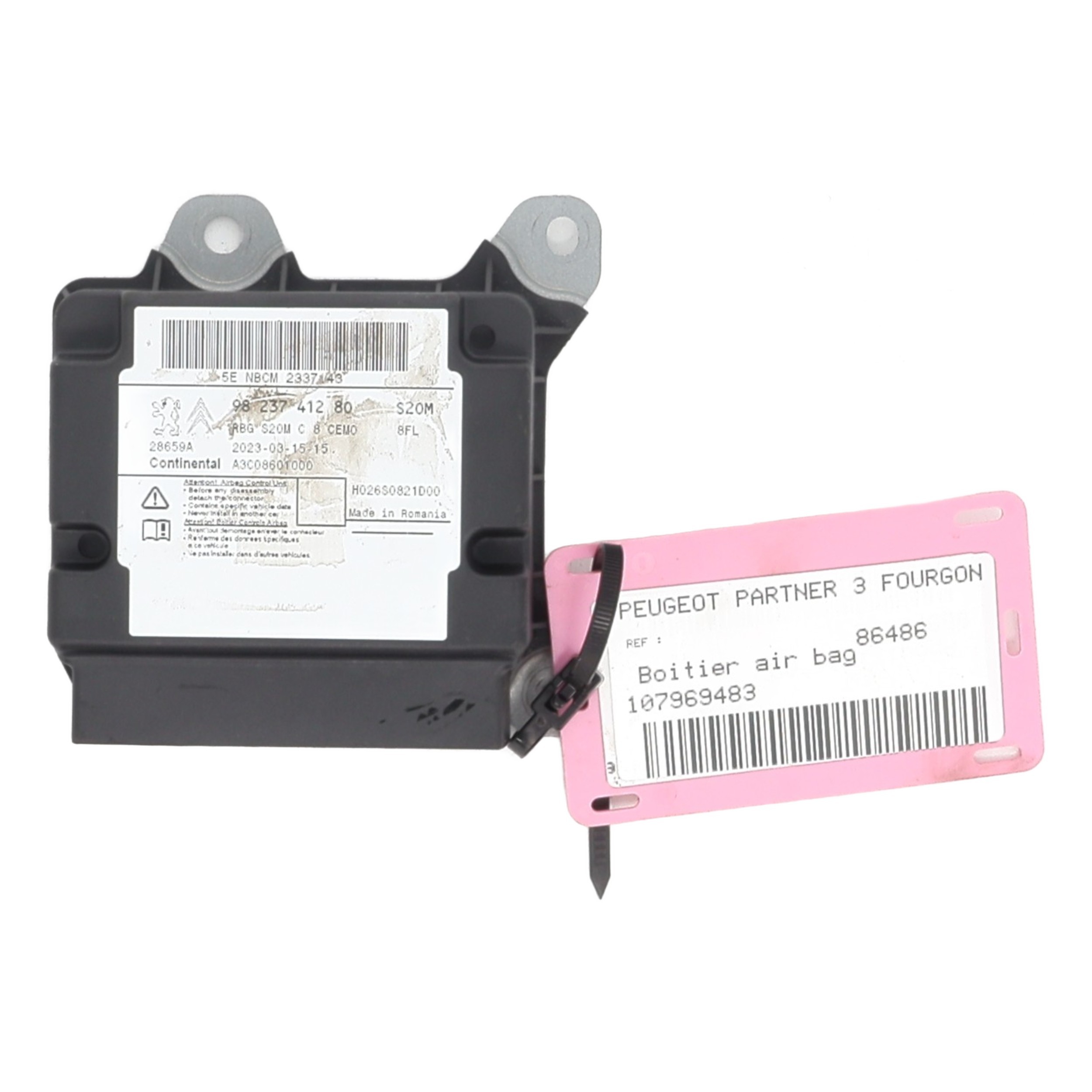 Boitier air bag pour PEUGEOT PARTNER 3 PHASE 1 Boitier air bag pour PEUGEOT PARTNER 3 PHASE 1
