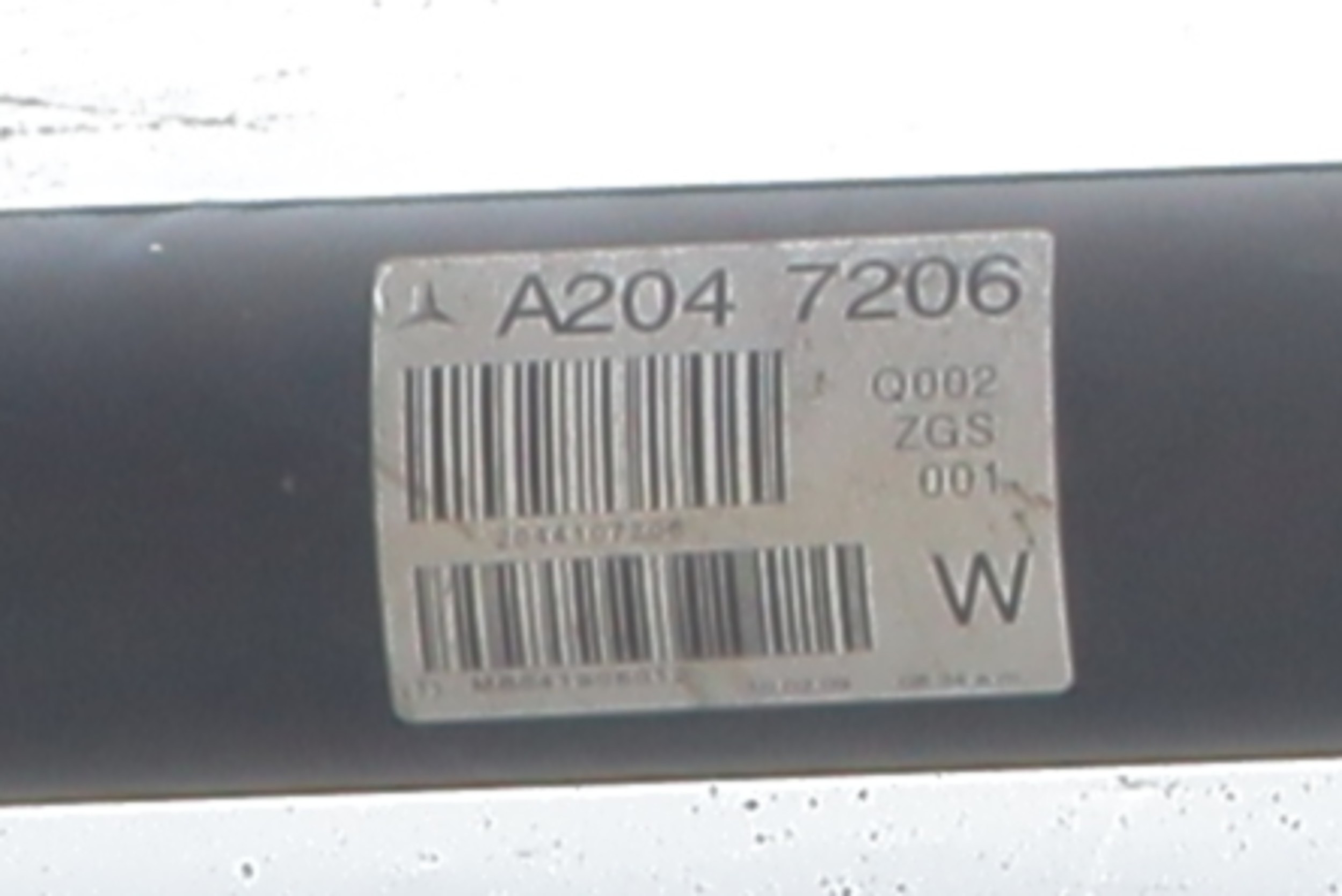 Arbre de transmission (propulsion) pour MERCEDES CLASSE C 204 PHASE 1 Arbre de transmission (propulsion) pour MERCEDES CLASSE C 204 PHASE 1