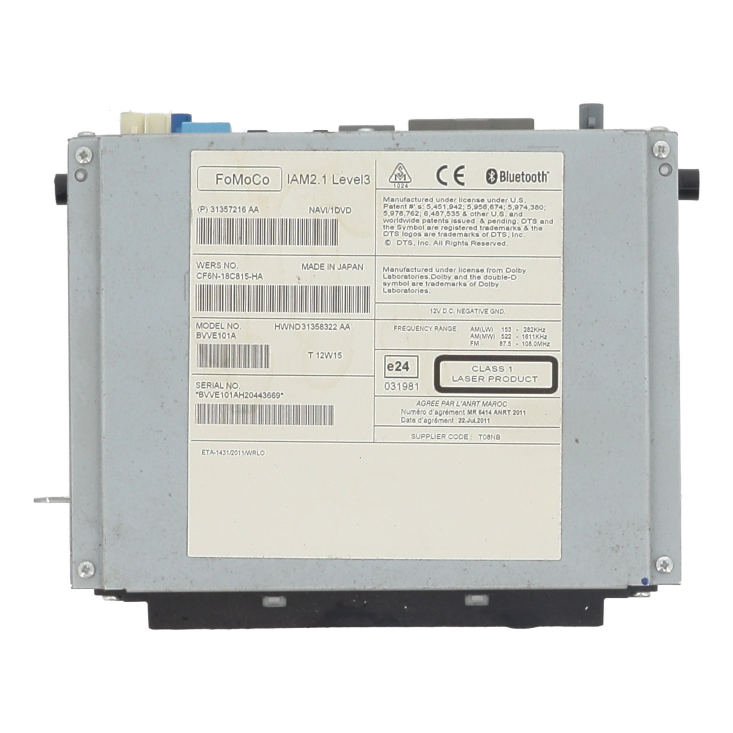 Autoradio d'origine pour VOLVO XC 60 1 PHASE 1 Autoradio d'origine pour VOLVO XC 60 1 PHASE 1