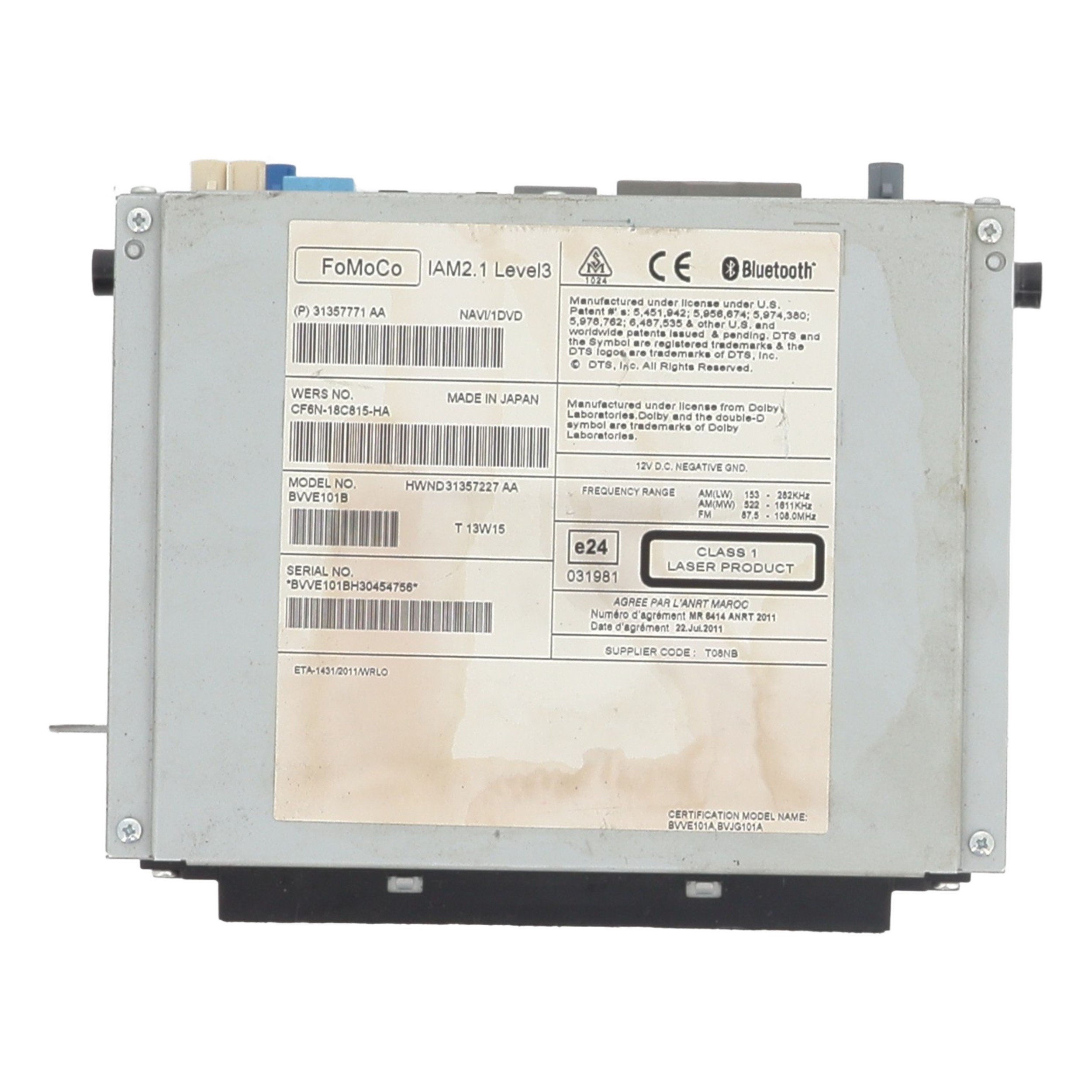 Autoradio d'origine pour VOLVO V 40 2 PHASE 1 BREAK Autoradio d'origine pour VOLVO V 40 2 PHASE 1 BREAK