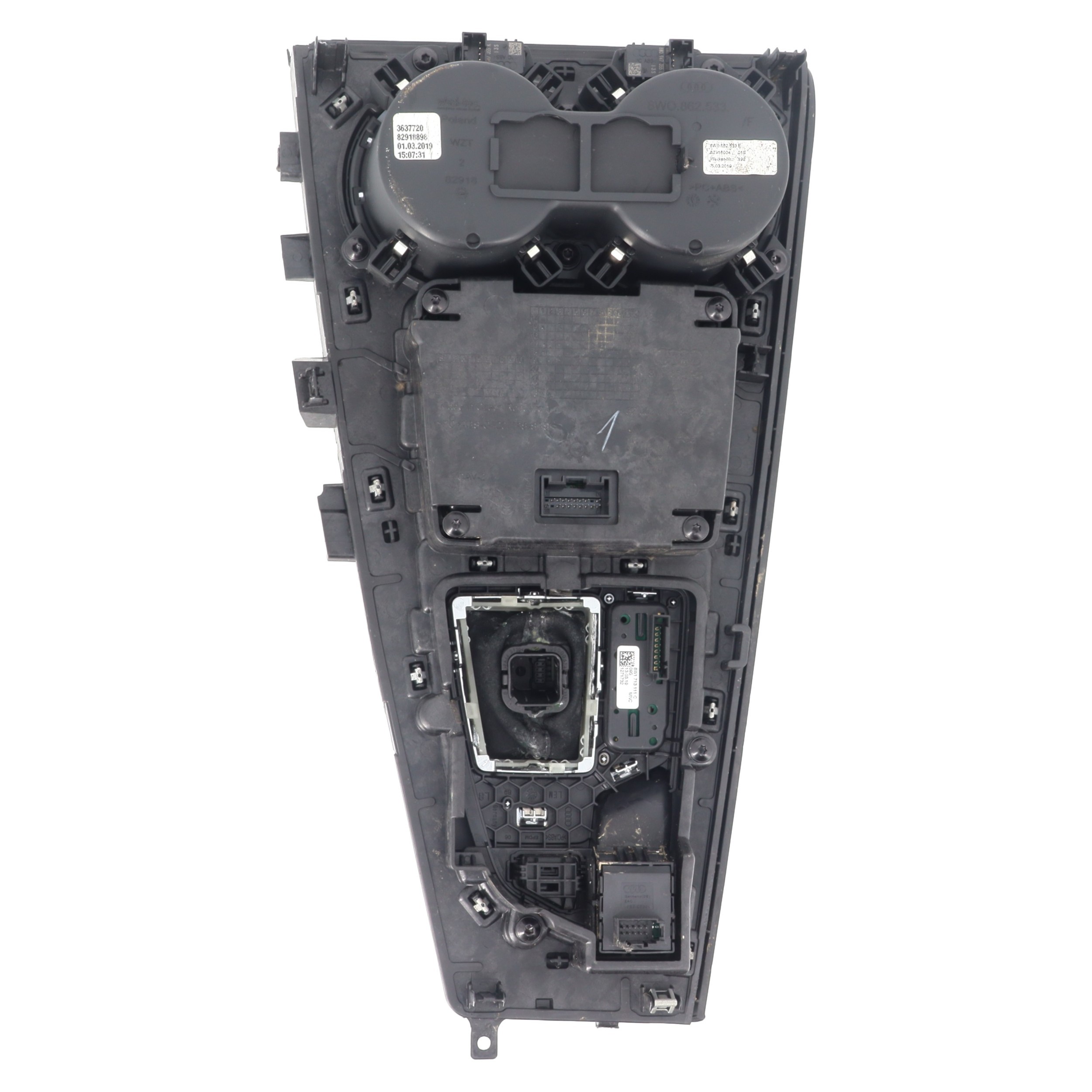 Console central (interieur plastique) pour AUDI A5 2 SPORTBACK PHASE 1 Console central (interieur plastique) pour AUDI A5 2 SPORTBACK PHASE 1