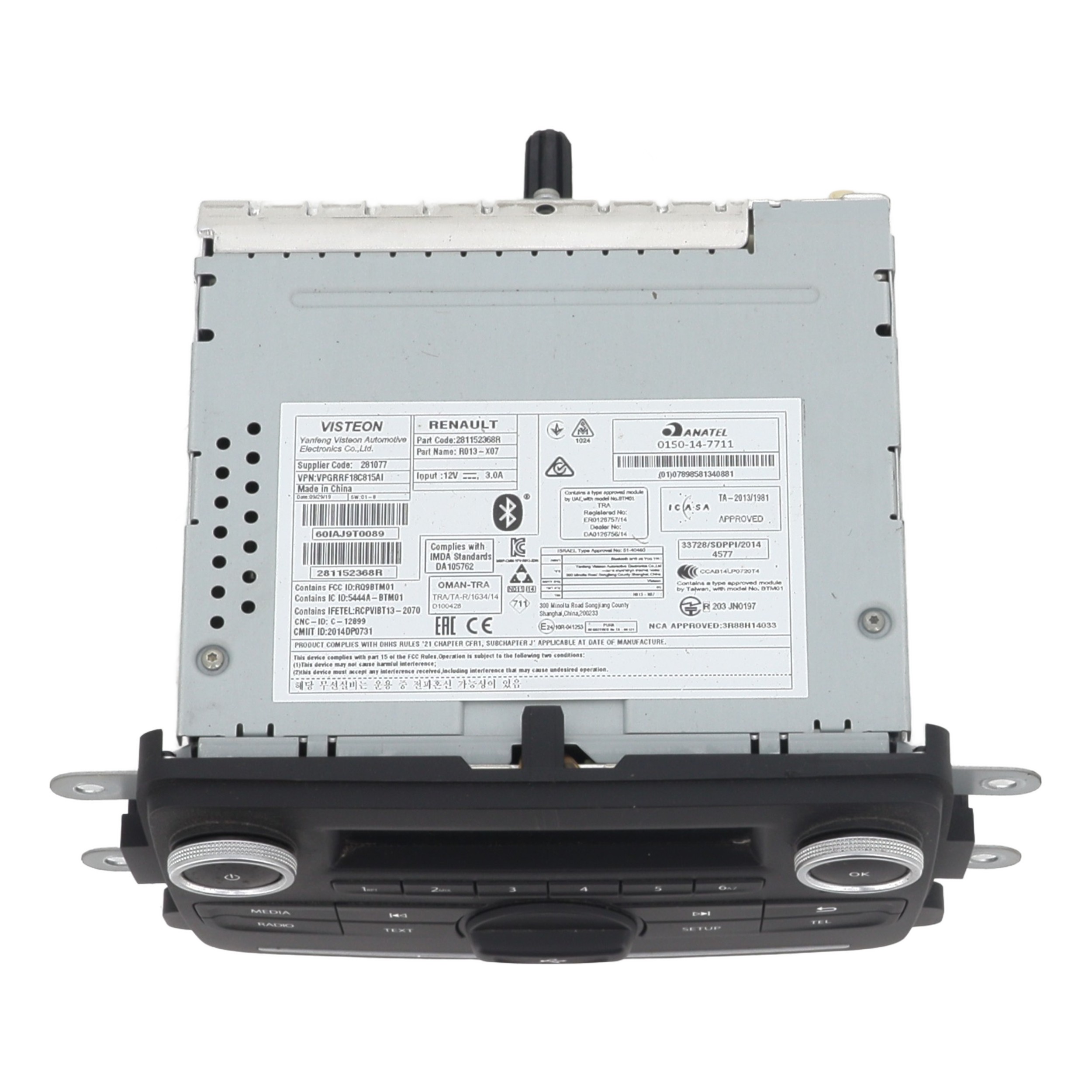Autoradio d'origine pour DACIA LOGAN MCV 2 PHASE 2 BREAK Autoradio d'origine pour DACIA LOGAN MCV 2 PHASE 2 BREAK
