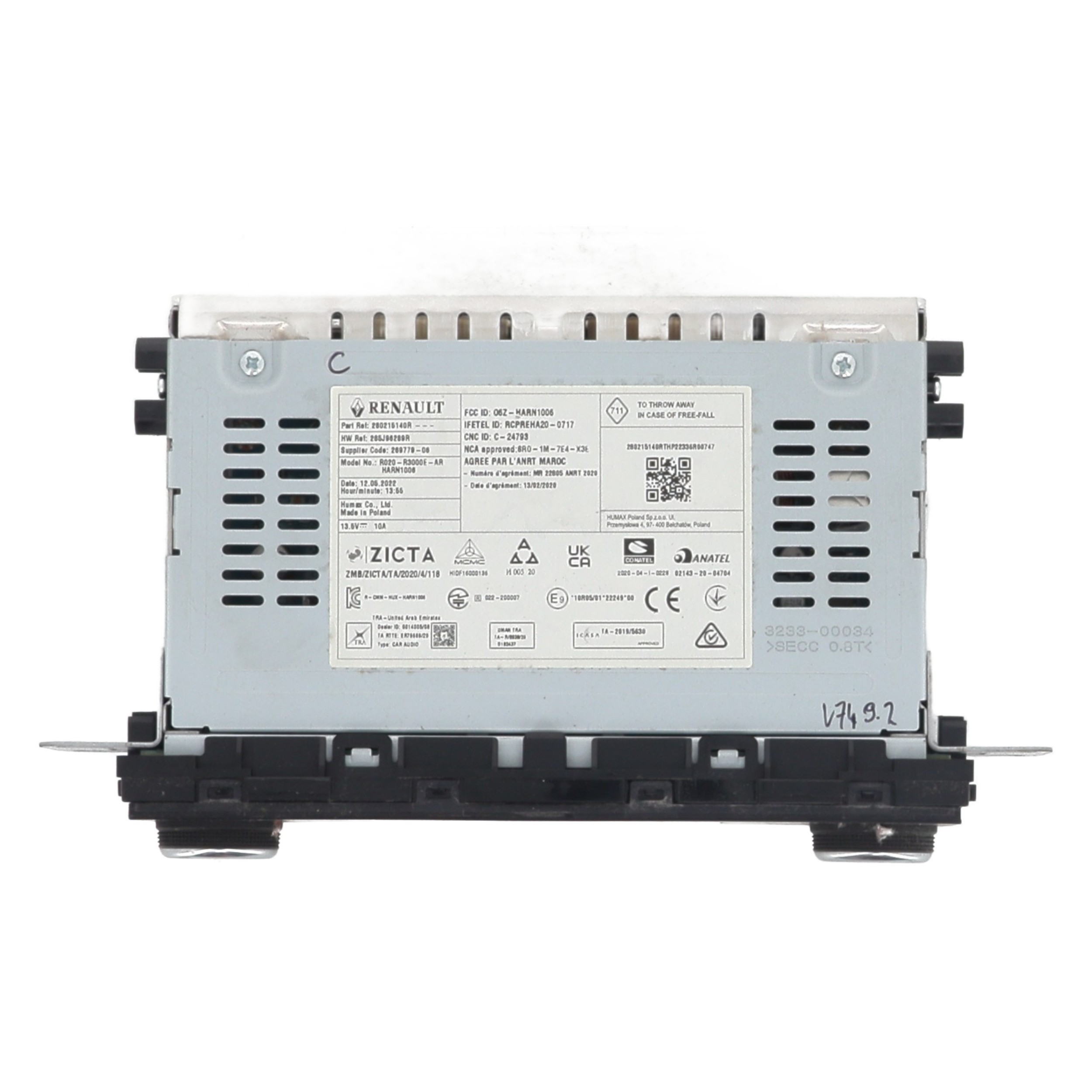 Autoradio d'origine pour RENAULT TRAFIC 3 MOYEN PHASE 3 Autoradio d'origine pour RENAULT TRAFIC 3 MOYEN PHASE 3