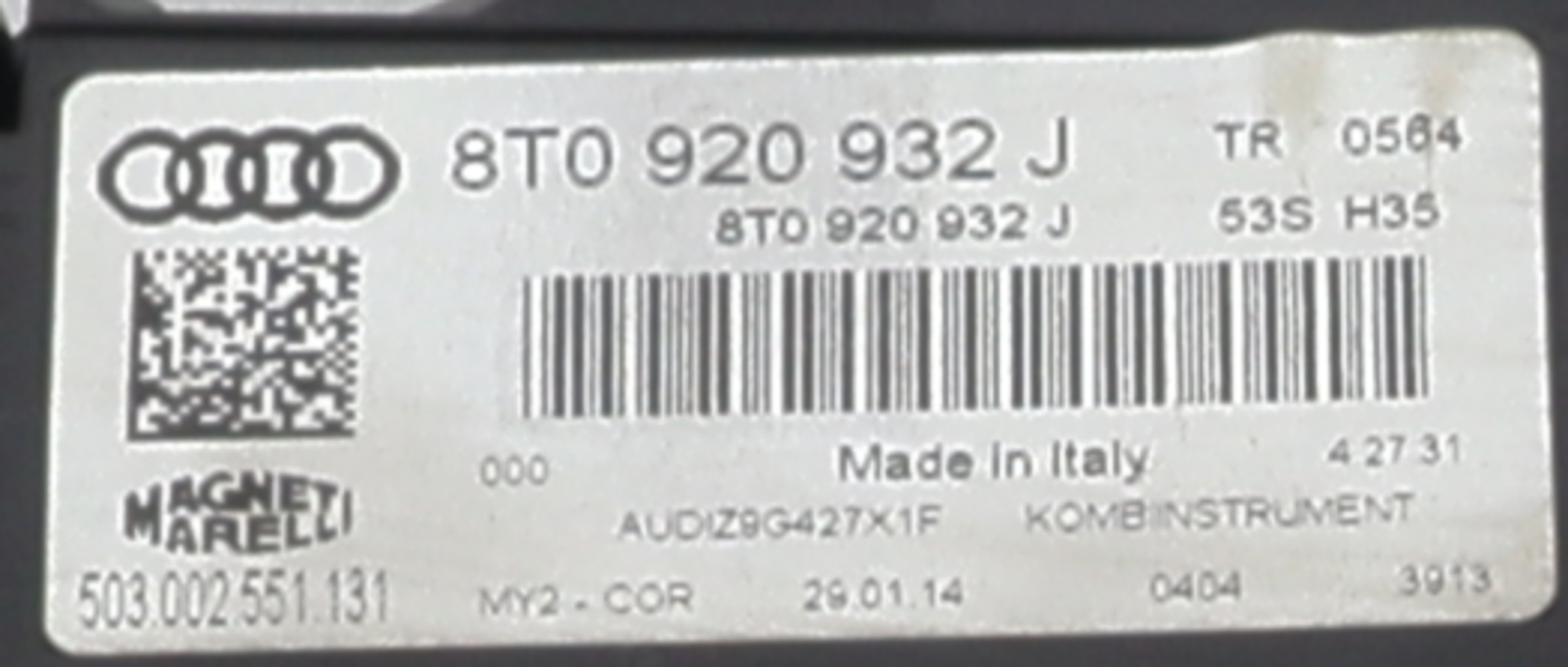 Compteur pour AUDI A5 1 SPORTBACK PHASE 2 Compteur pour AUDI A5 1 SPORTBACK PHASE 2