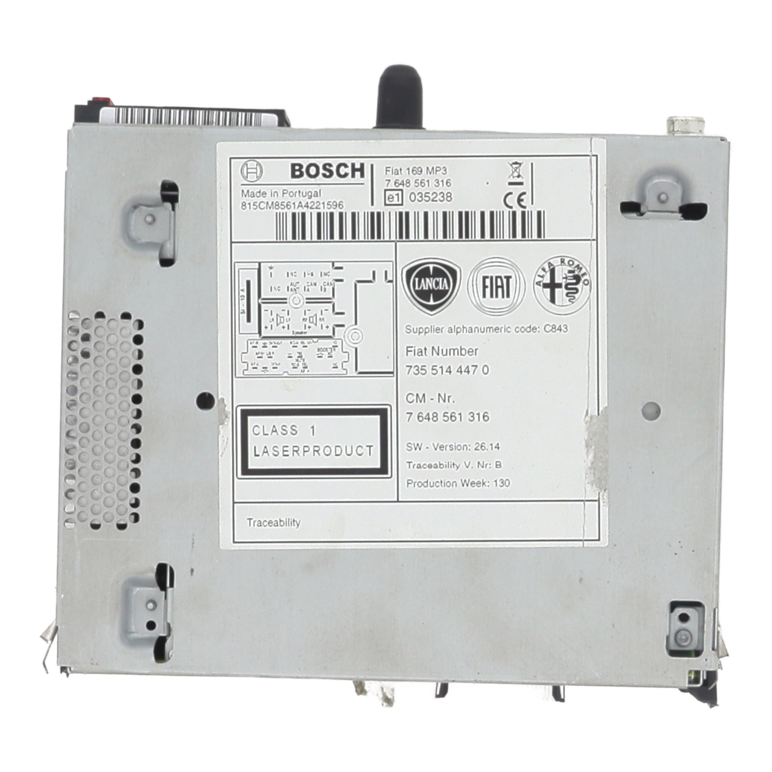 Autoradio d'origine pour FIAT PANDA 2 PHASE 2 Autoradio d'origine pour FIAT PANDA 2 PHASE 2