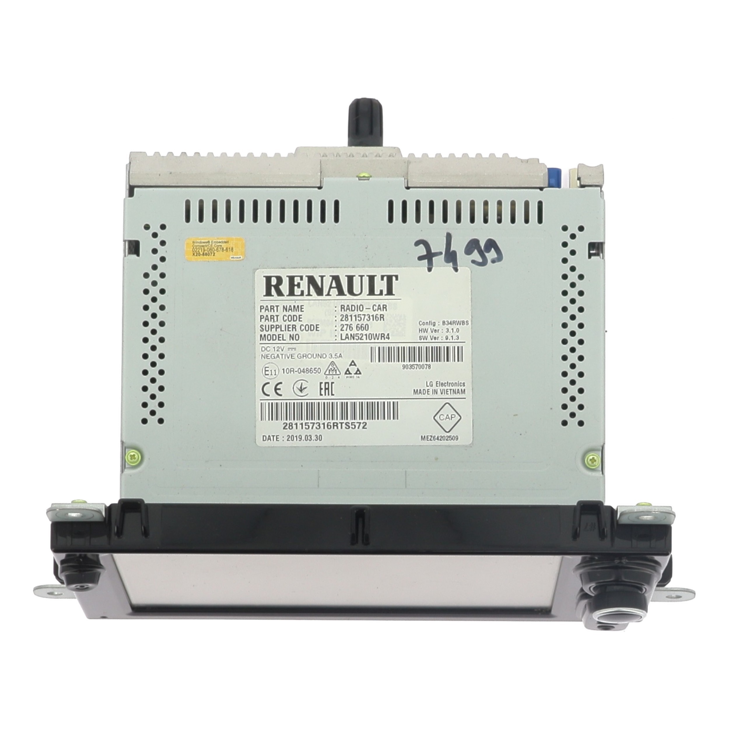 Ecran GPS pour RENAULT CLIO IV Ecran GPS pour RENAULT CLIO IV