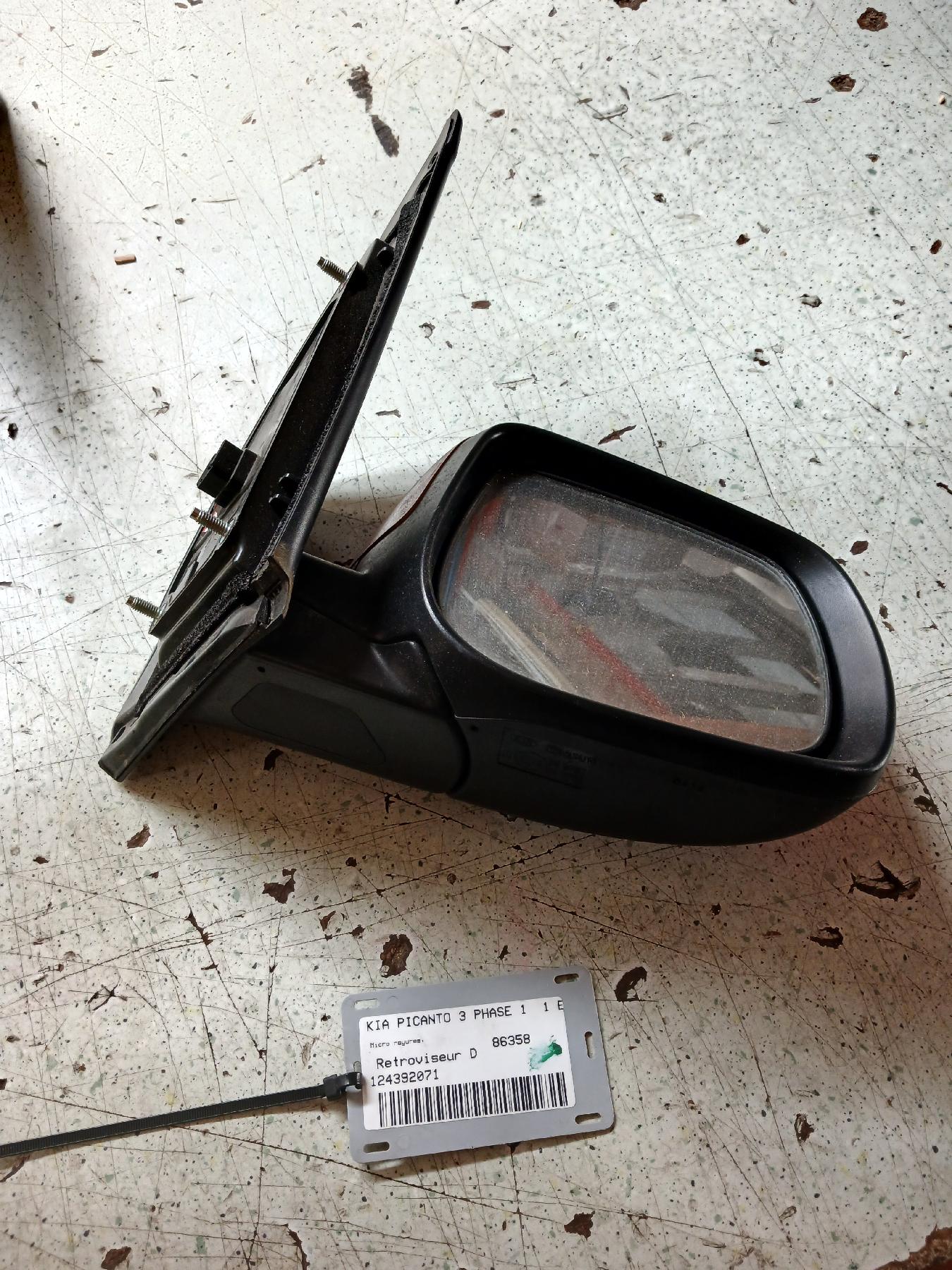 Retroviseur droit pour KIA PICANTO 3 PHASE 1 Retroviseur droit pour KIA PICANTO 3 PHASE 1
