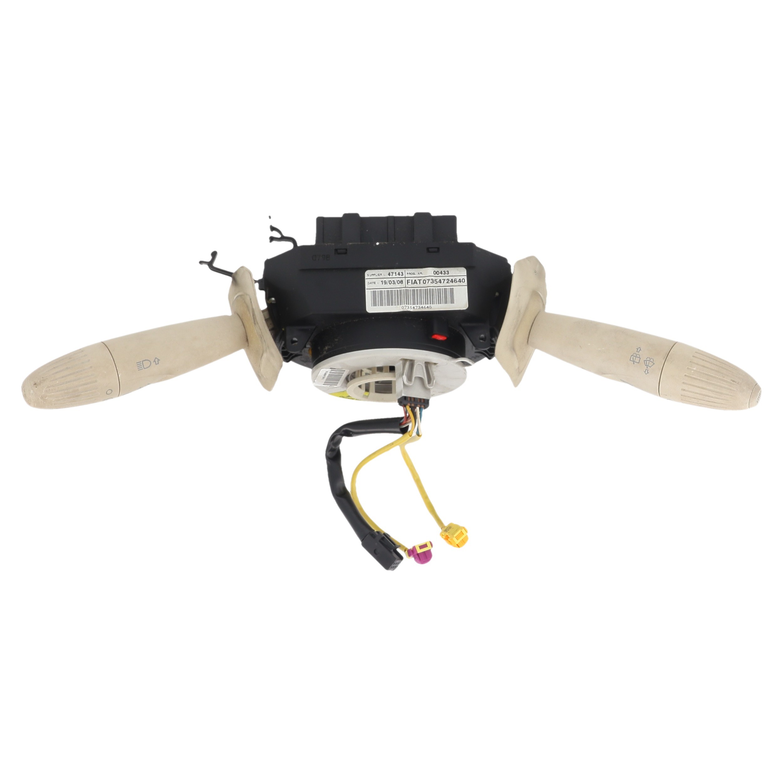 Com (Bloc Contacteur Tournant+Commodo Essuie Glace+Commodo Phare) pour FIAT 500 2 PHASE 1 Com (Bloc Contacteur Tournant+Commodo Essuie Glace+Commodo Phare) pour FIAT 500 2 PHASE 1