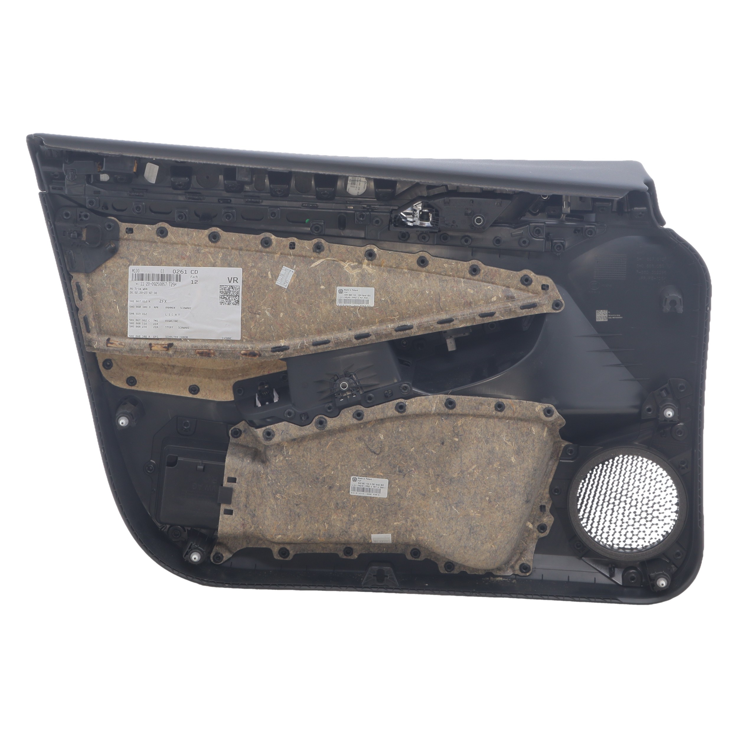 Panneau de porte avant droit pour VOLKSWAGEN GOLF 8 PHASE 1 Panneau de porte avant droit pour VOLKSWAGEN GOLF 8 PHASE 1