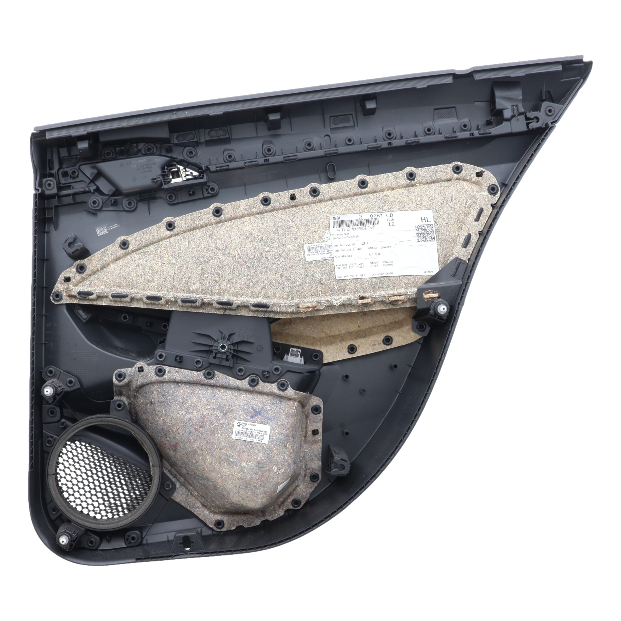 Panneau de porte arriere gauche pour VOLKSWAGEN GOLF 8 PHASE 1 Panneau de porte arriere gauche pour VOLKSWAGEN GOLF 8 PHASE 1