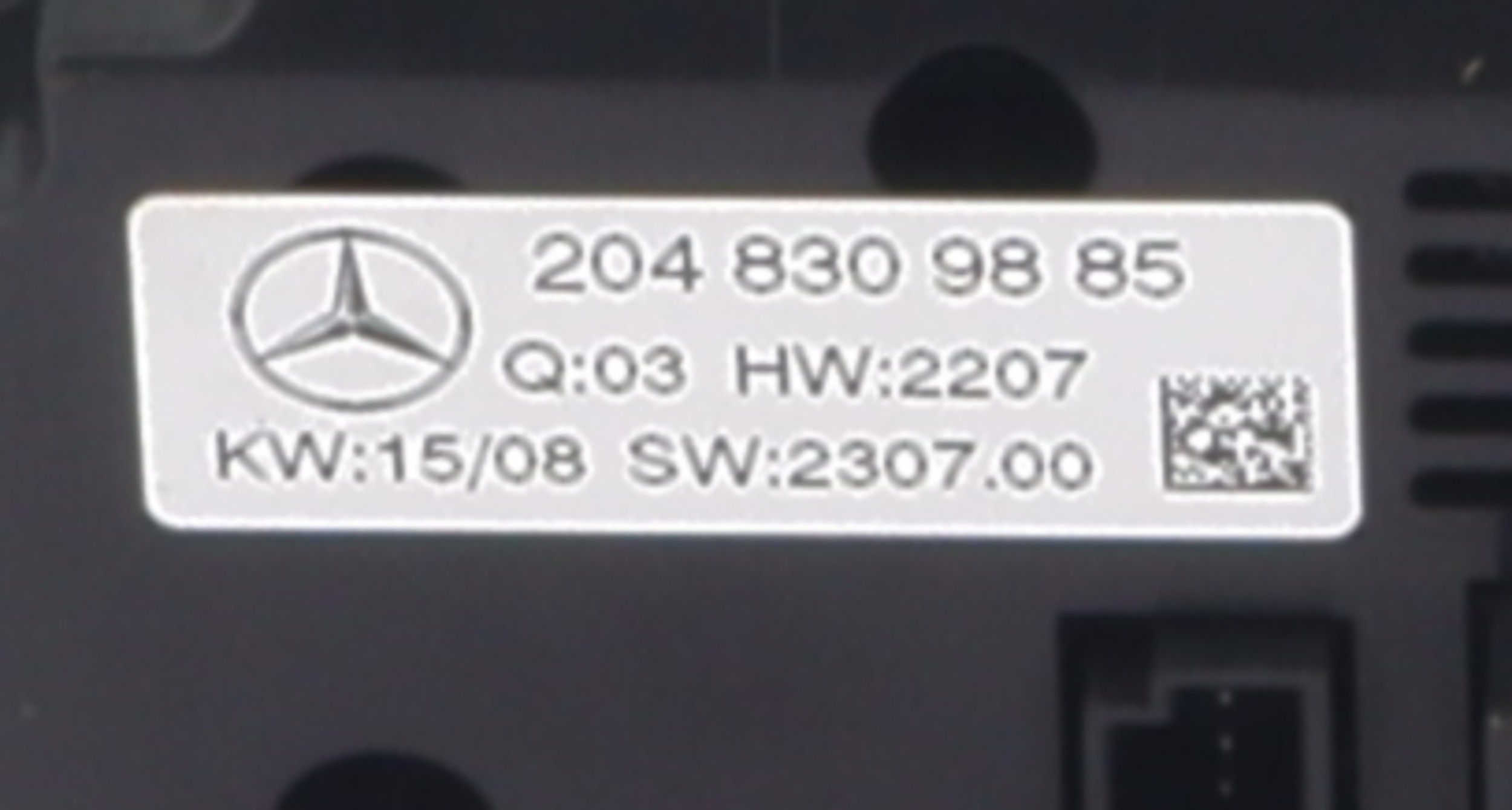 Commande chauffage pour MERCEDES CLASSE C 204 PHASE 1 BREAK Commande chauffage pour MERCEDES CLASSE C 204 PHASE 1 BREAK