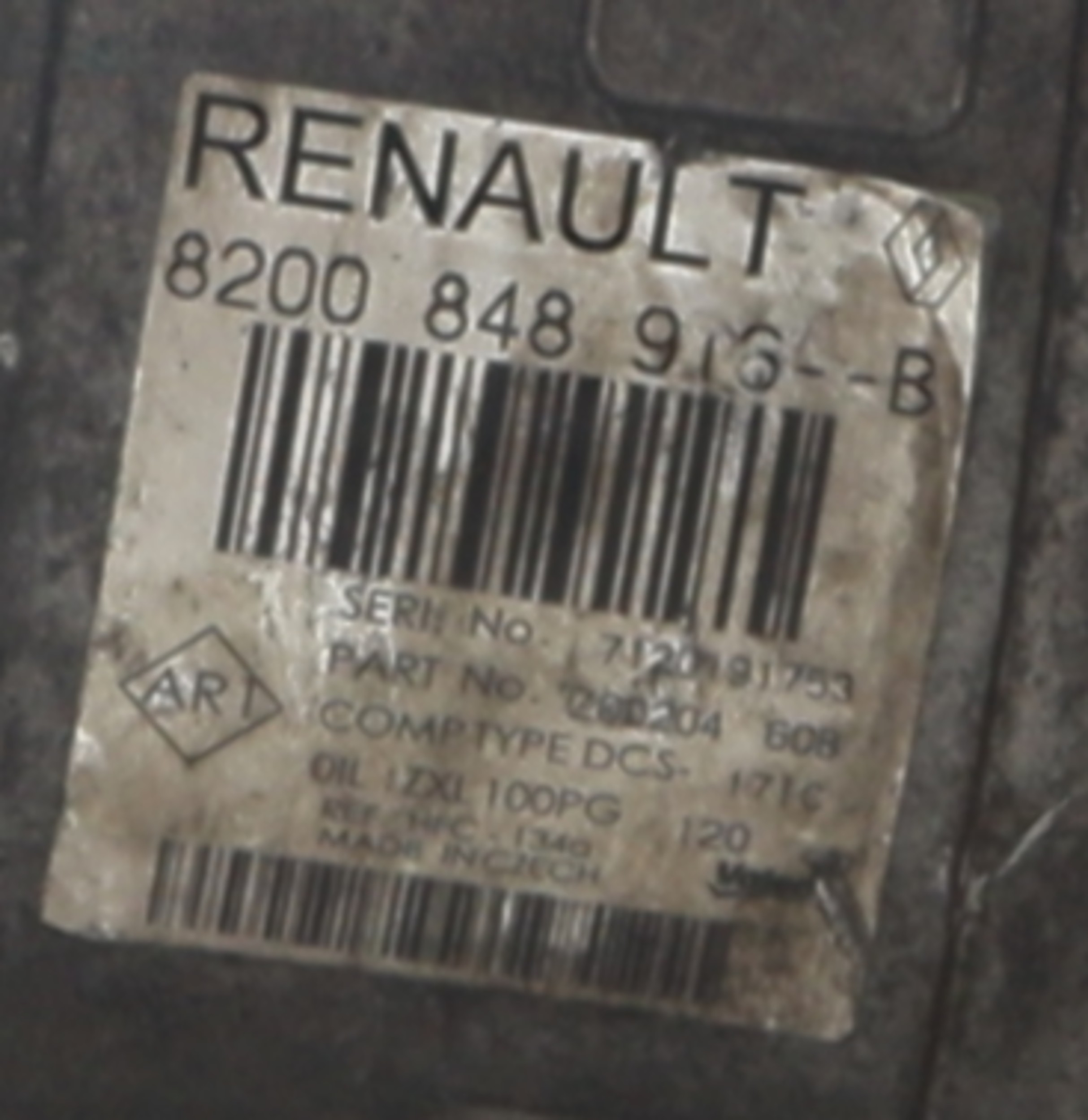 Compresseur clim pour RENAULT TRAFIC 3 COURT PHASE 1 Compresseur clim pour RENAULT TRAFIC 3 COURT PHASE 1