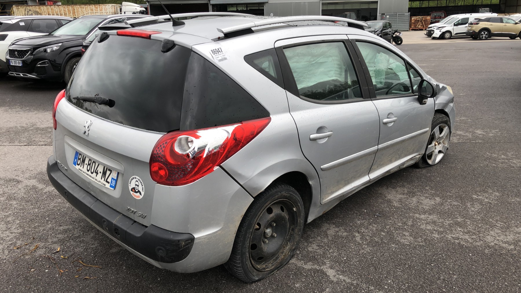 Pare choc arriere pour PEUGEOT 207 PHASE 2 BREAK Pare choc arriere pour PEUGEOT 207 PHASE 2 BREAK