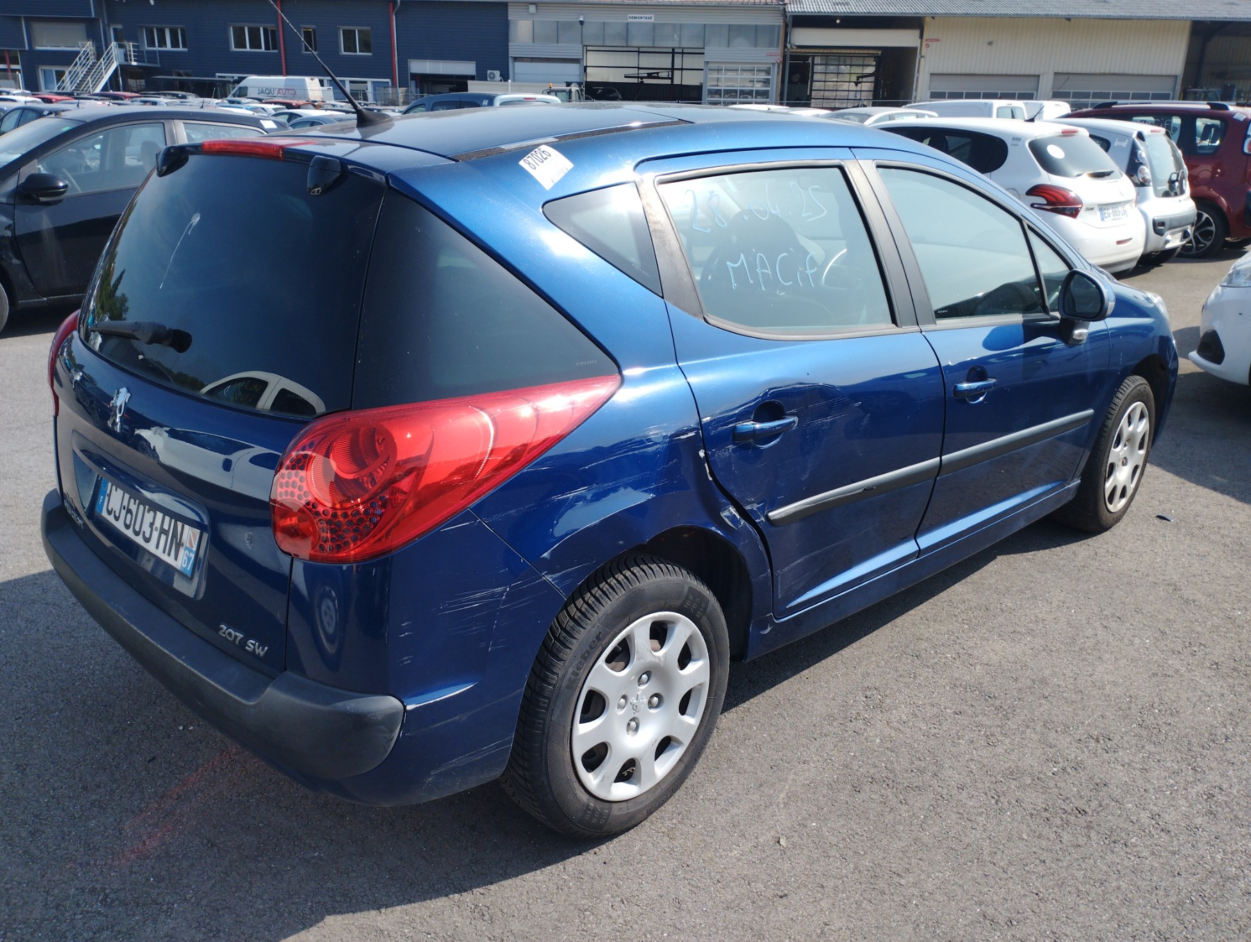 Pare choc arriere pour PEUGEOT 207 PHASE 1 BREAK Pare choc arriere pour PEUGEOT 207 PHASE 1 BREAK